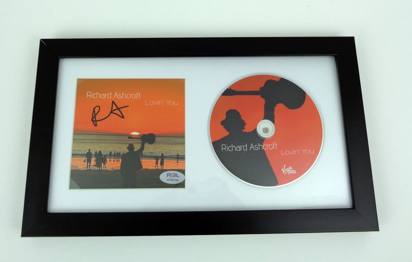 Richard Ashcroft — Richard Ashcroft The Verve Signed Autograph Lovin You CD Framed PSA/DNA COA
