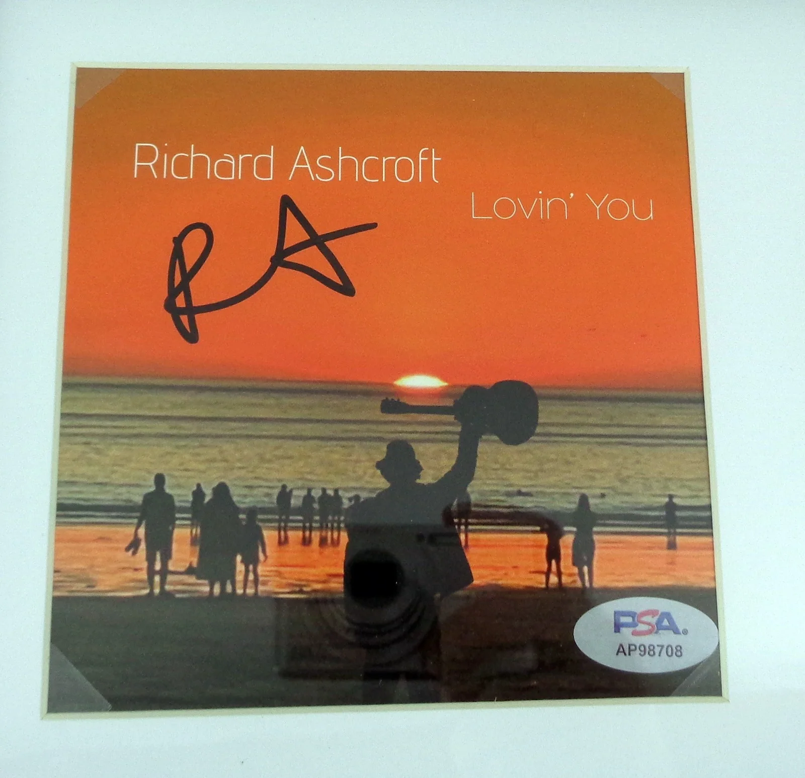 Richard Ashcroft — Richard Ashcroft The Verve Signed Autograph Lovin You CD Framed PSA/DNA COA, изображение 2