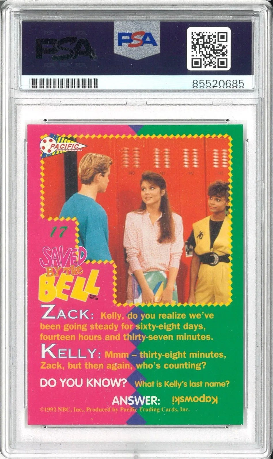 Tiffani Amber Thiessen — Tiffani Thiessen Signed Auto Slabbed 1992 Pacific Saved By The Bell Card PSA DNA, изображение 2