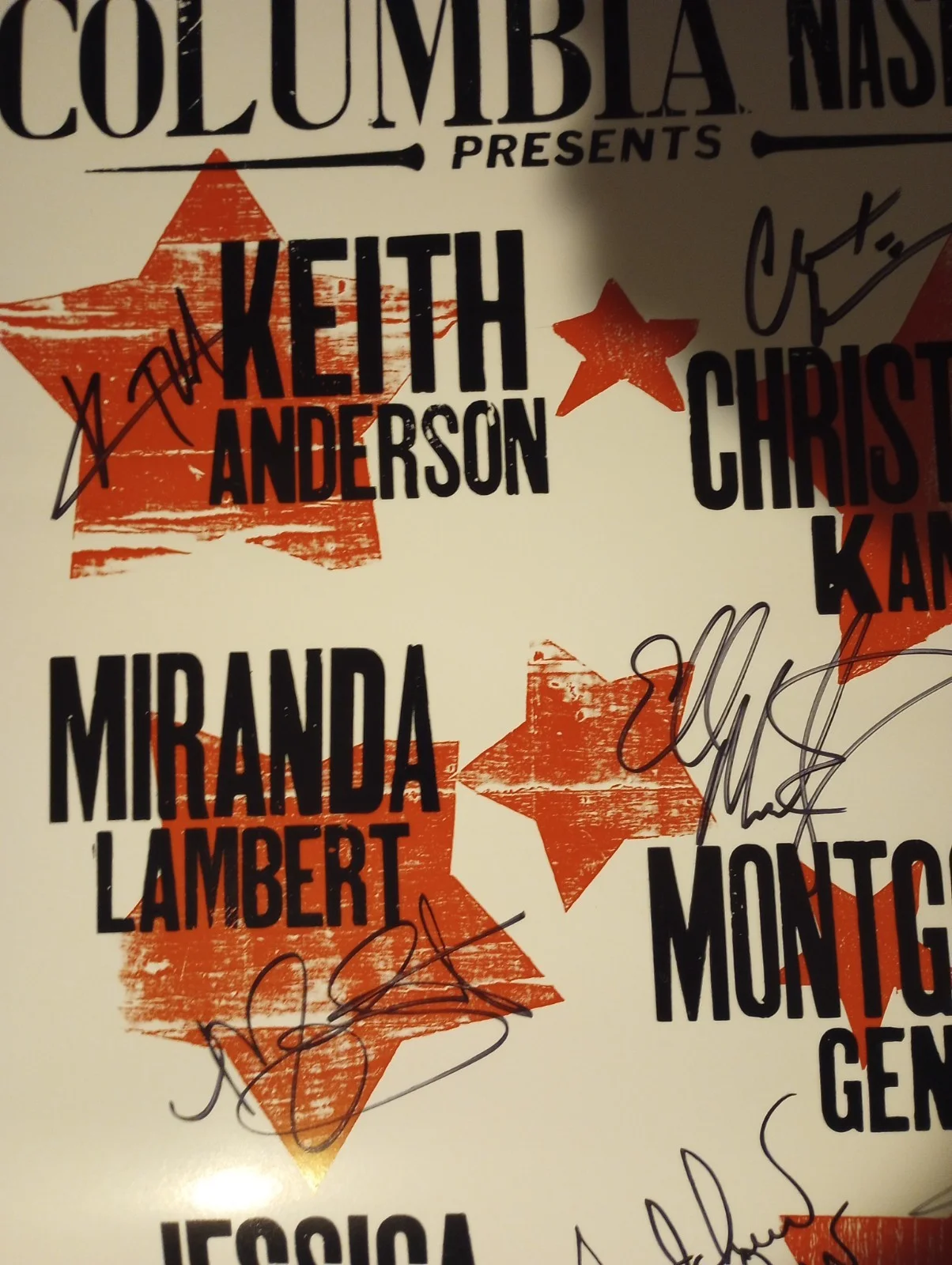 2008 Signed Poster Miranda Lambert Jessica Simpson Montgomery Gentry HATCH PRINT, изображение 2