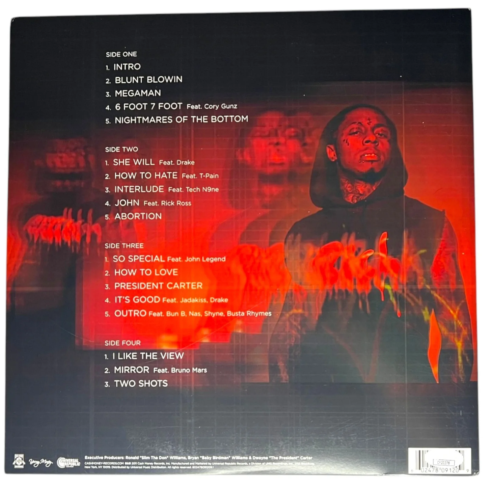 LIL WAYNE SIGNED AUTOGRAPHED THA CARTER IV 4 VINYL ALBUM LP RECORD JSA COA, изображение 2