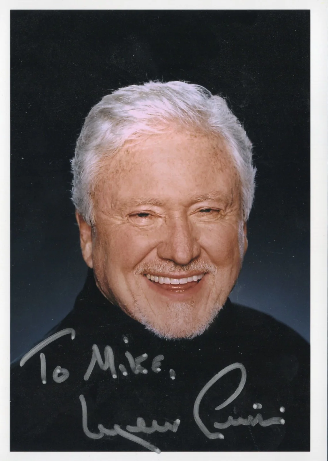 Merv Griffin — Merv Griffin Signed Autographed Photo M.G. Show,Jeopardy, Wheel -Signed To Mike
