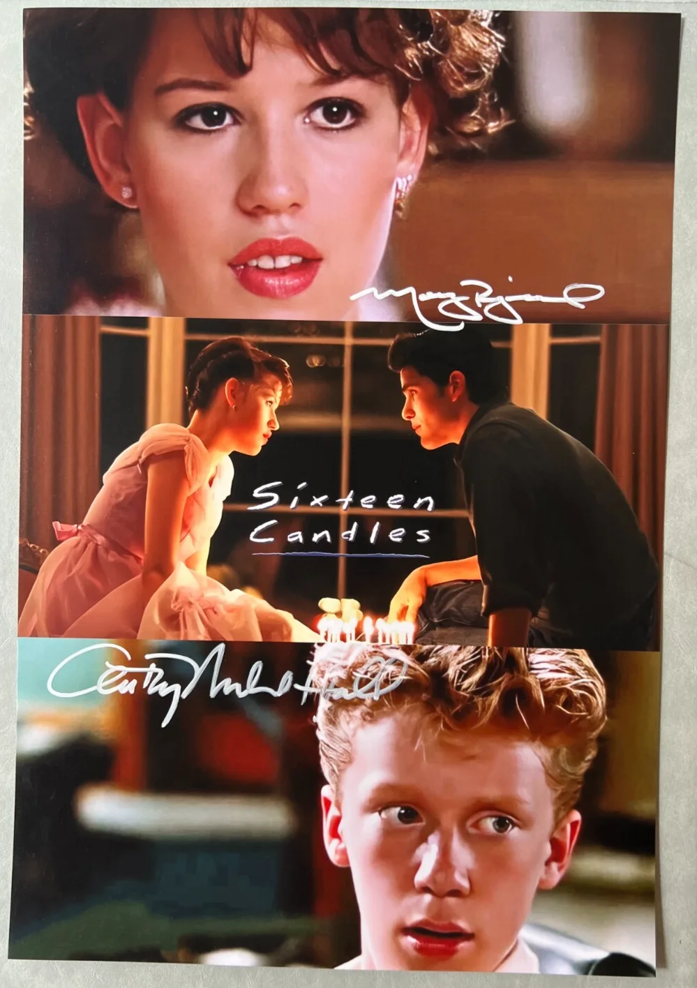 Molly Ringwald, Anthony Michael Hall — Sixteen Candles SIGNED C2E2 Print 13 x 19 Poster SIGNED Ringwald Hall JSA COA, image 2