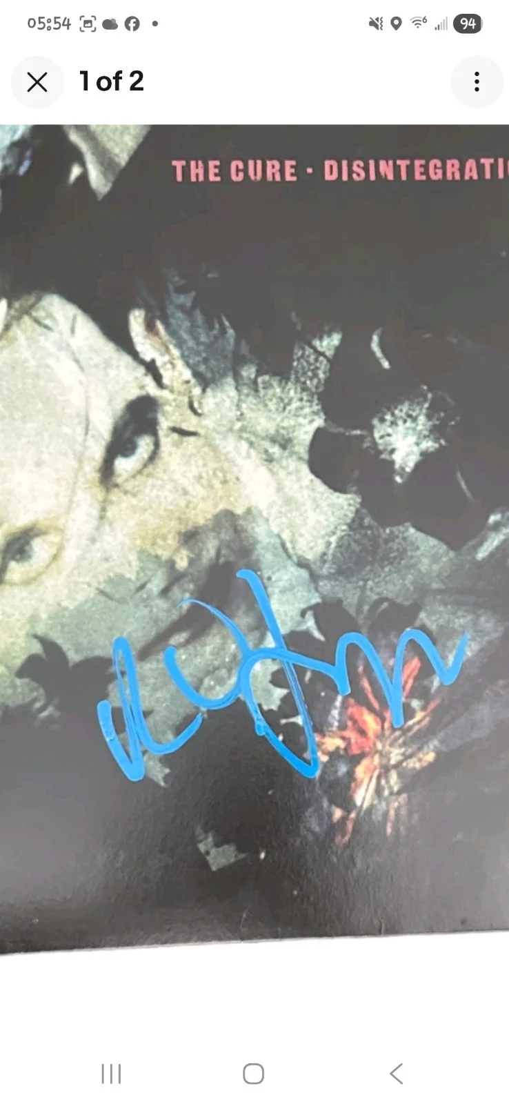 ROBERT SMITH SIGNED AUTOGRAPH THE CURE DISINTEGRATION LP VINYL ALBUM BECKETT BAS, image 3