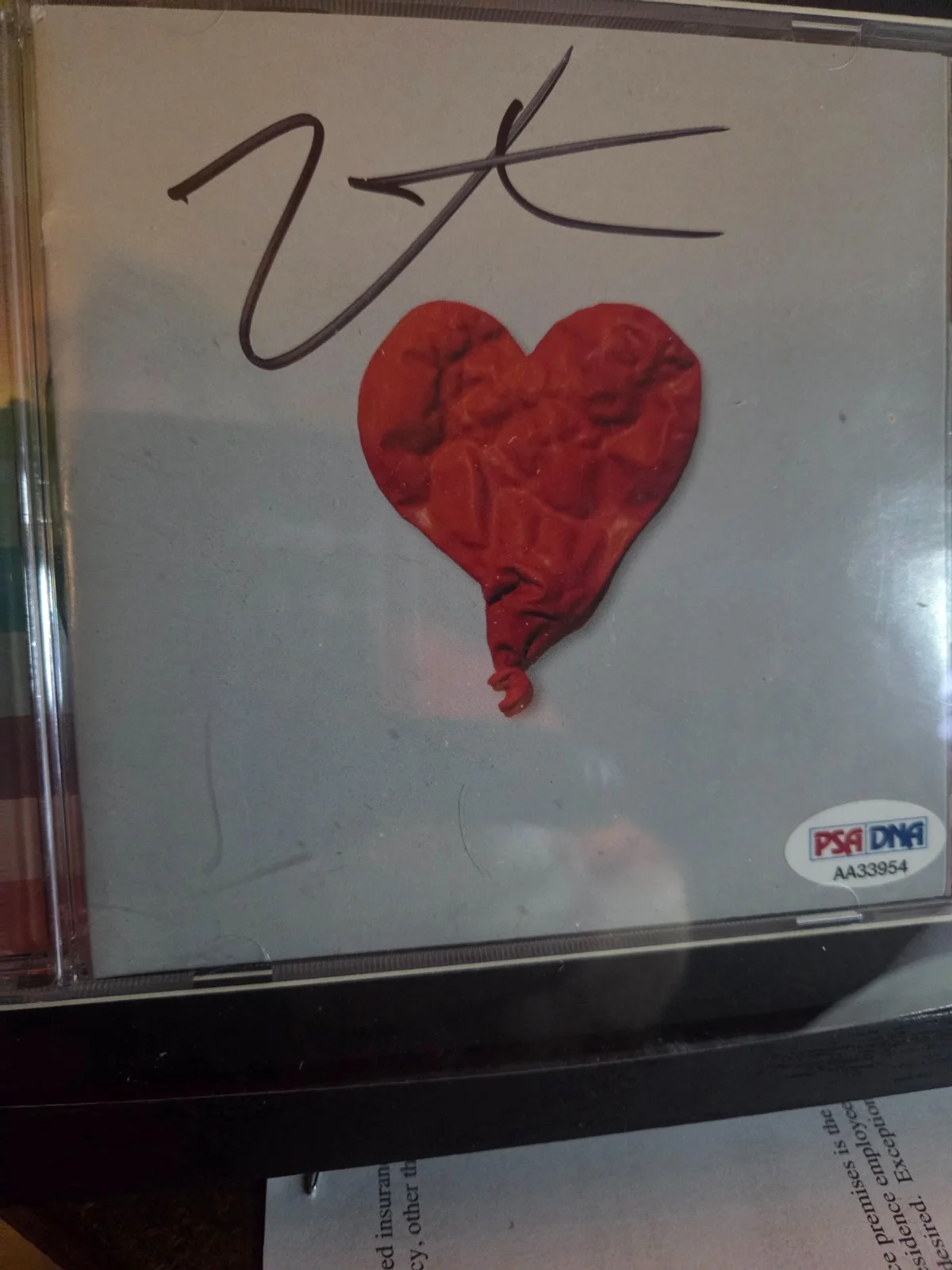 KANYE WEST signed "808s & Heartbreaks"CD ALBUM framed PSA/DNA free sh, image 2