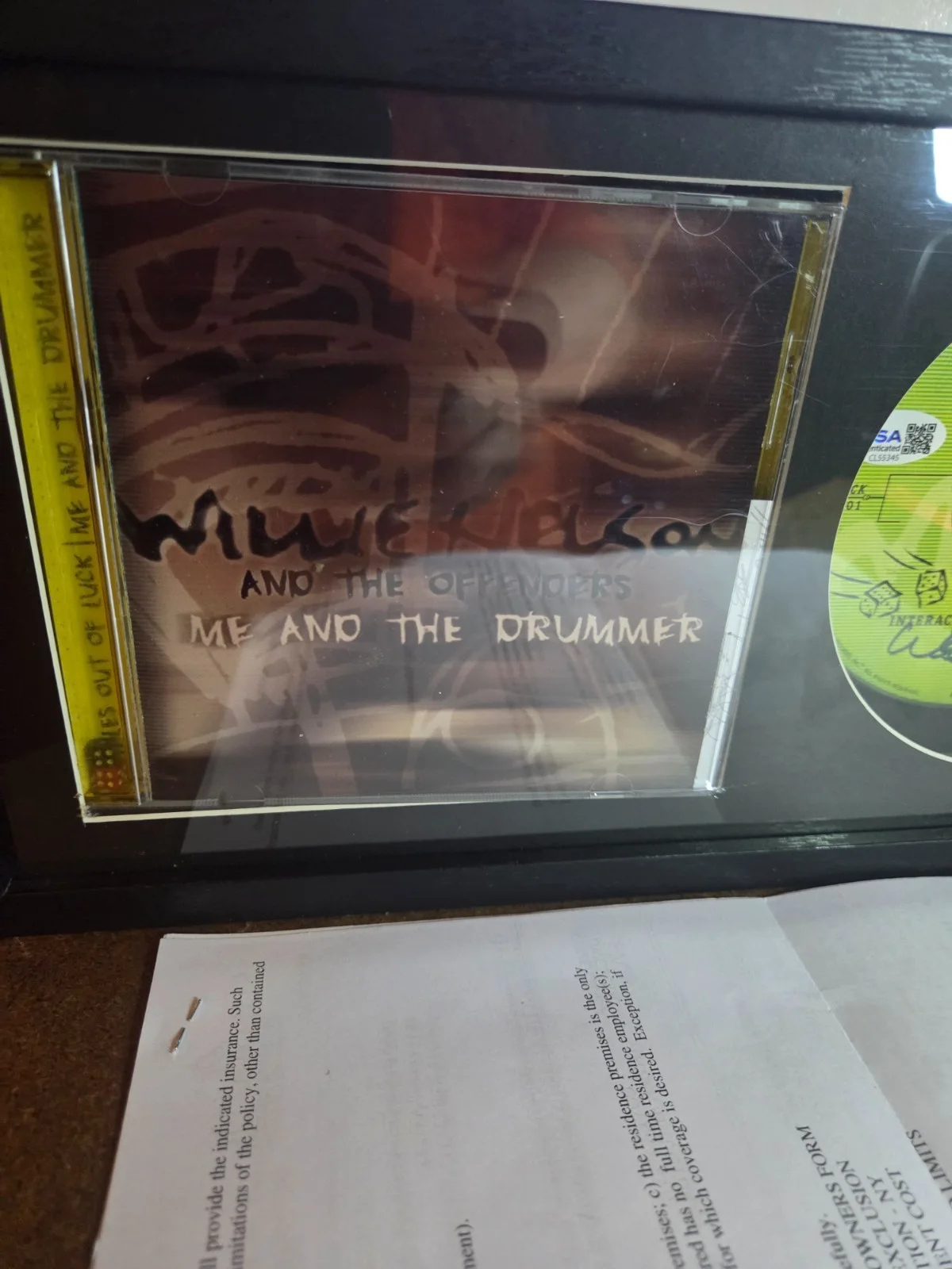 WILLIE NELSON signed "ME AND THE DRUMMER" CD ALBUM framed JSA coa free s/h, image 5