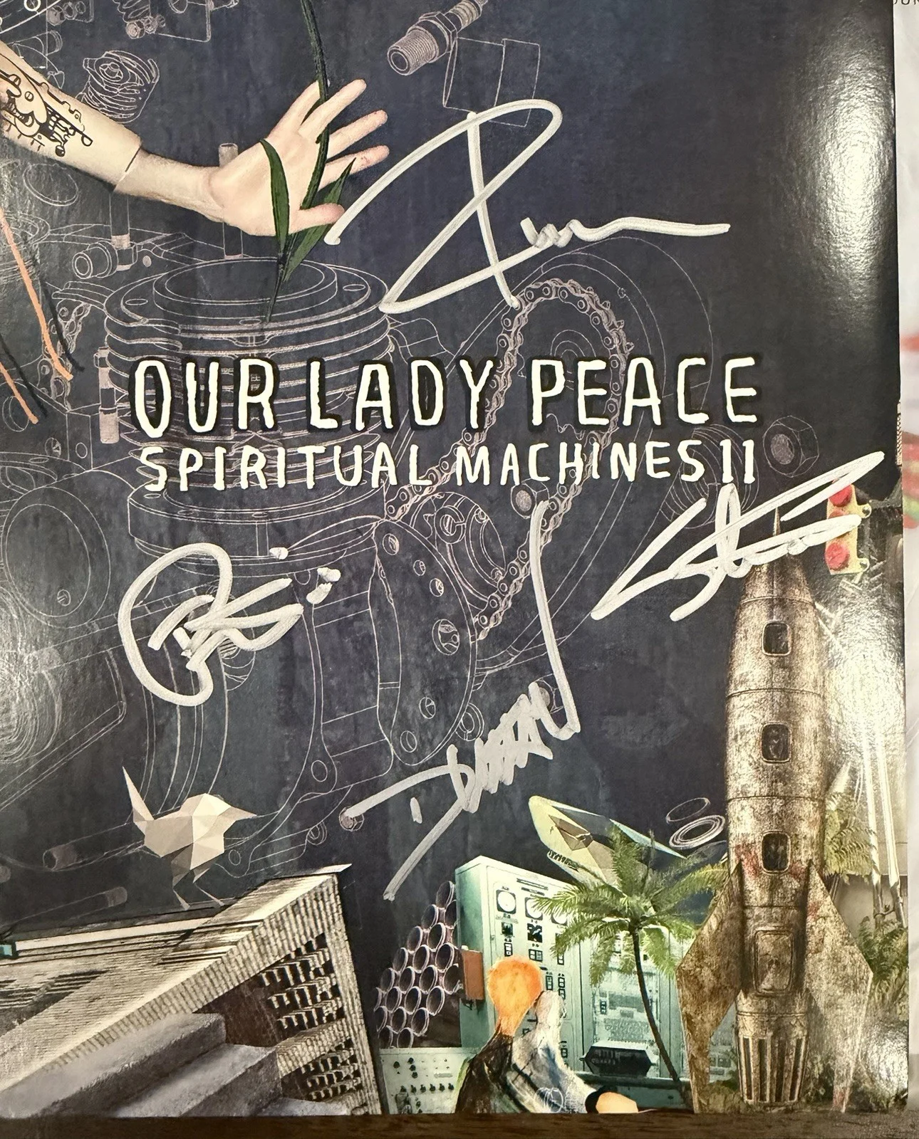 Our Lady Peace SIGNED Spiritual Machines II Splatter Vinyl Autographed LP Record, image 2