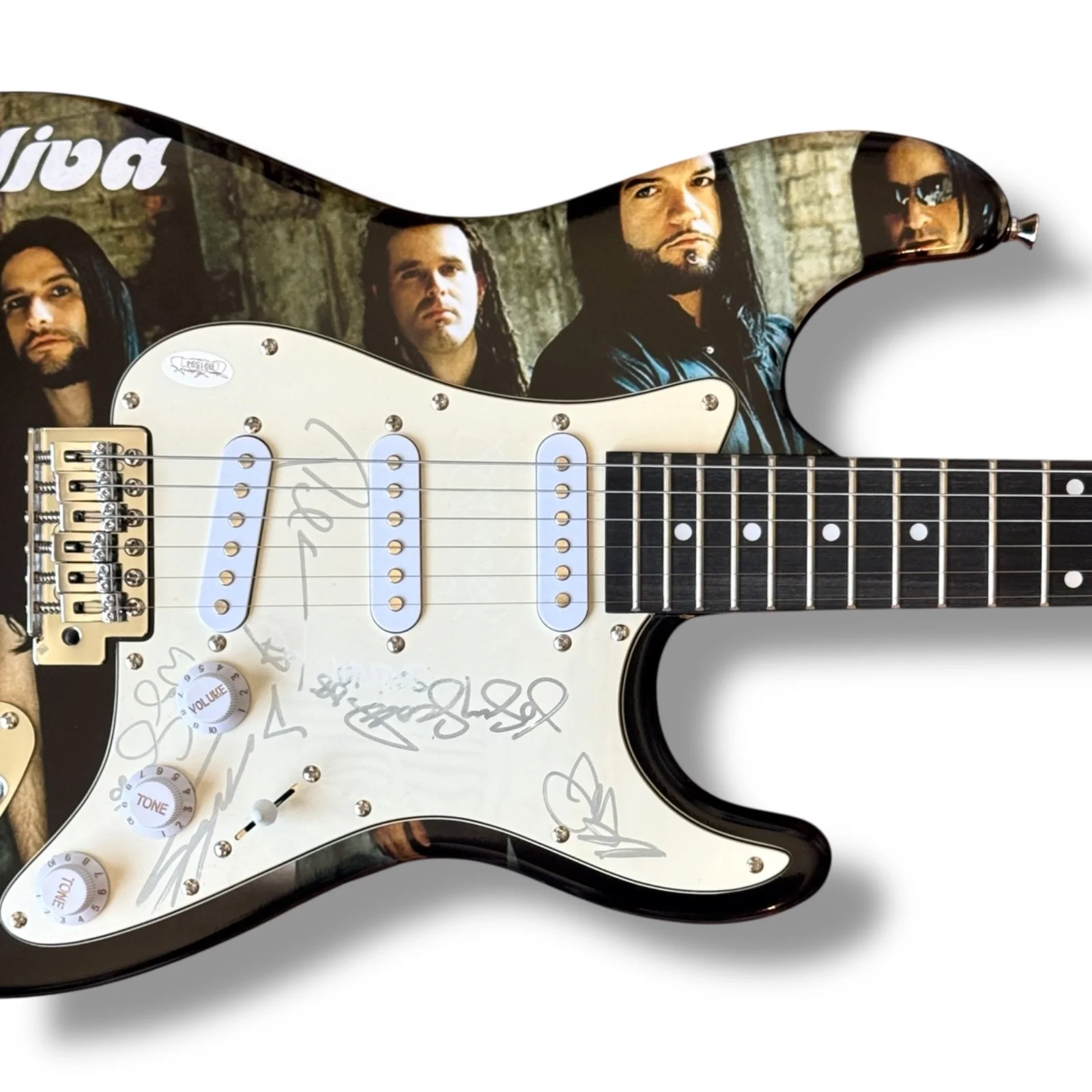 Saliva Signed Guitar Custom JSA COA Josey Scott Wayne Swinny Novotny Montoya +1, изображение 2