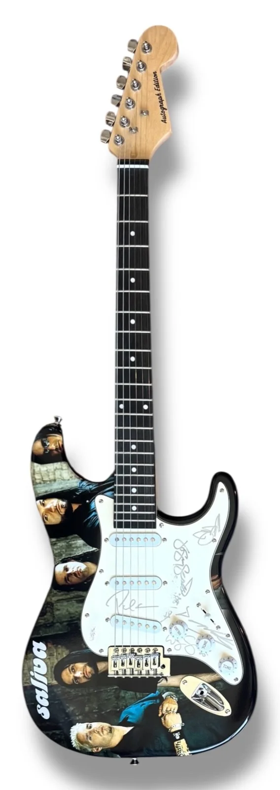Saliva Signed Guitar Custom JSA COA Josey Scott Wayne Swinny Novotny Montoya +1, изображение 3