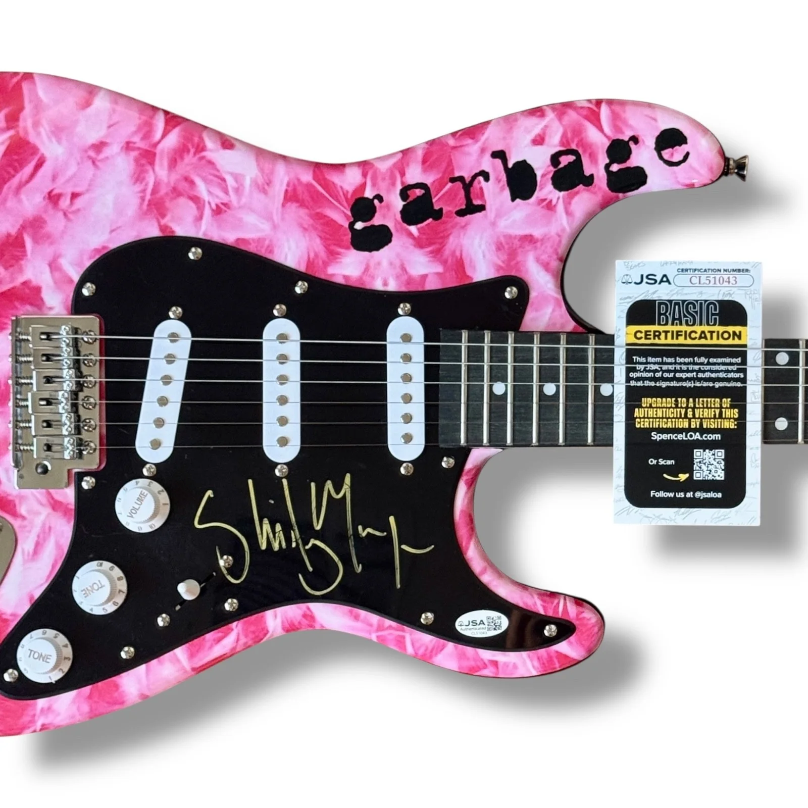 Shirley Manson Signed Guitar Custom Graphics JSA COA Garbage I'm Only Happy When, image 2