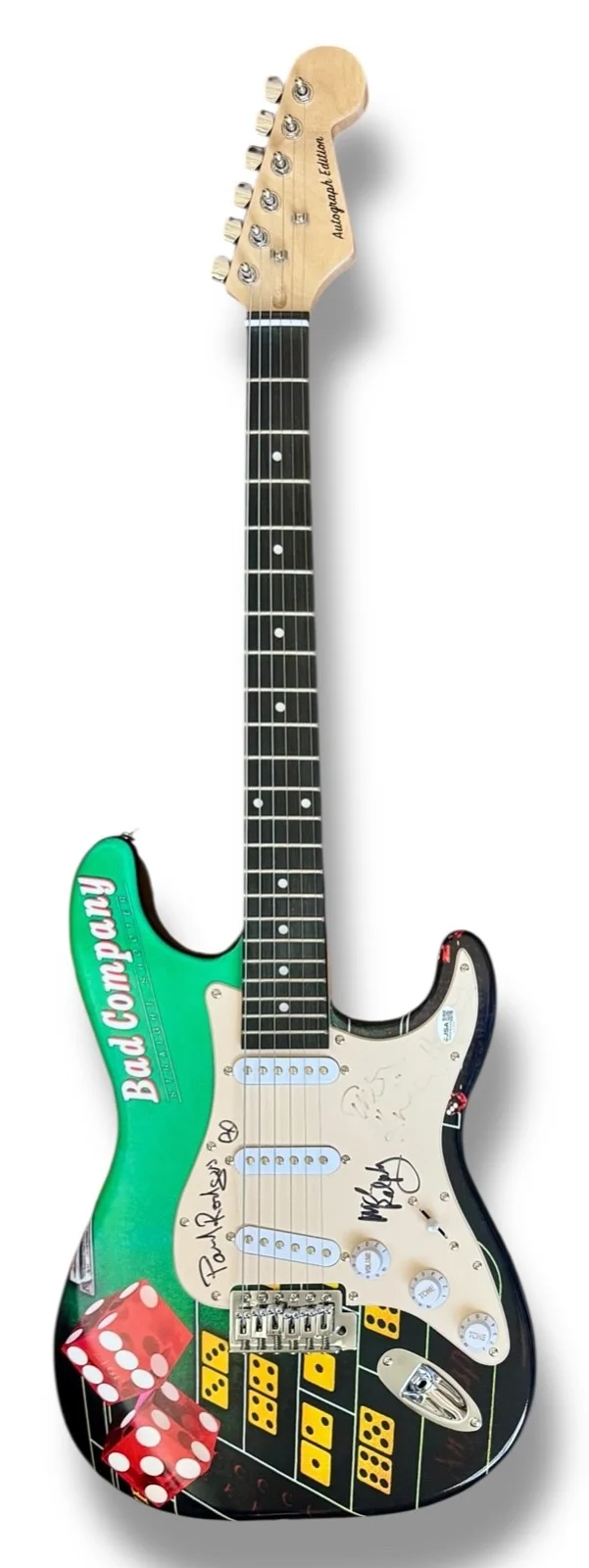 Bad Company Signed Guitar Custom JSA COA Paul Rodgers Mick Ralphs Simon Kirke, изображение 3