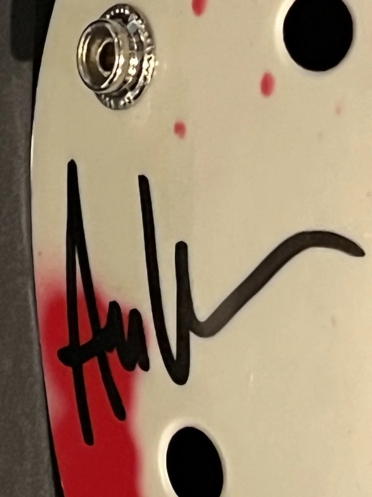 Ari Lehman Signed/Inscribed "Friday the 13th" Mask- Jason 1 -Beckett Witnessed, изображение 2