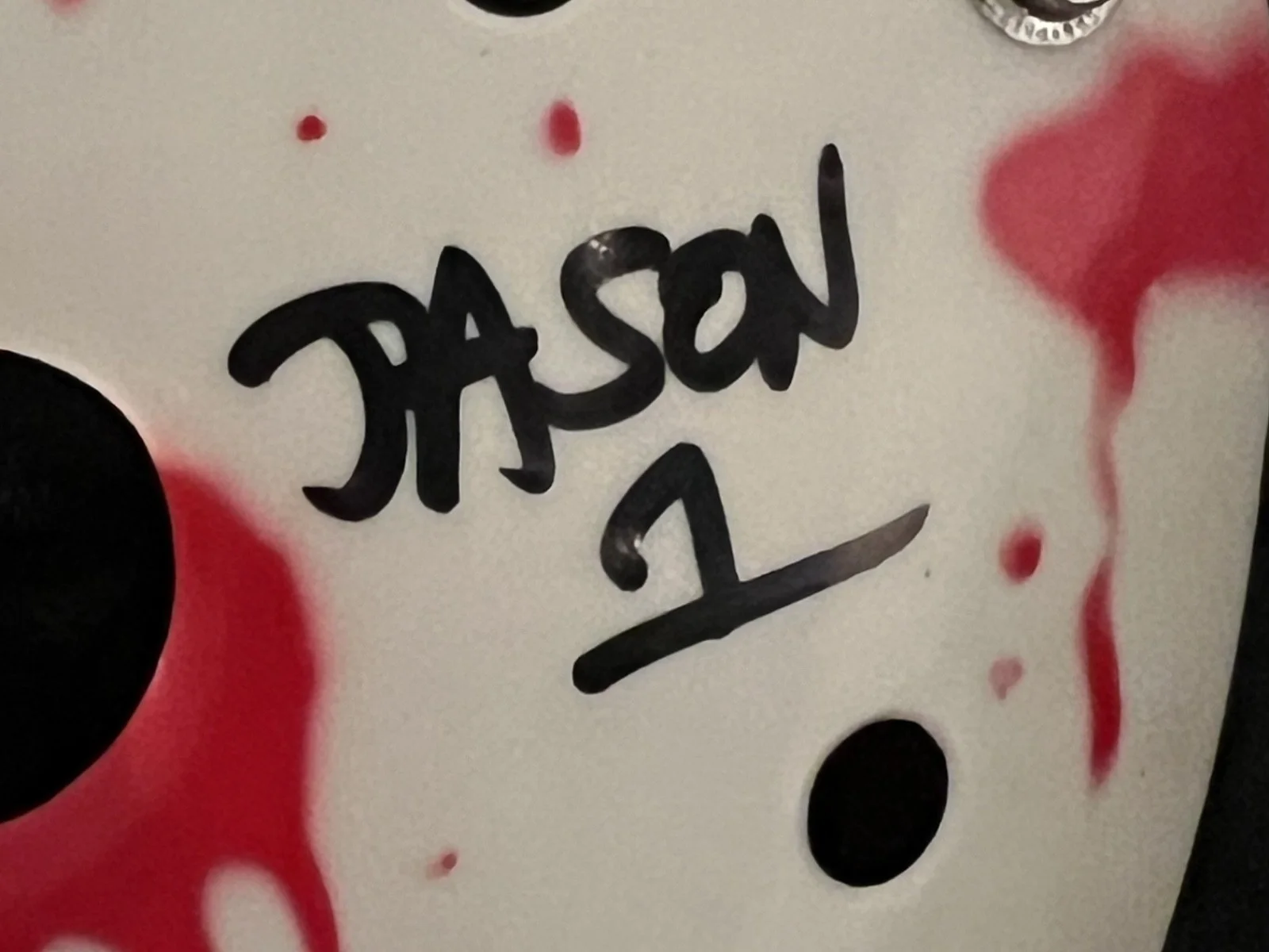 Ari Lehman Signed/Inscribed "Friday the 13th" Mask- Jason 1 -Beckett Witnessed, изображение 3