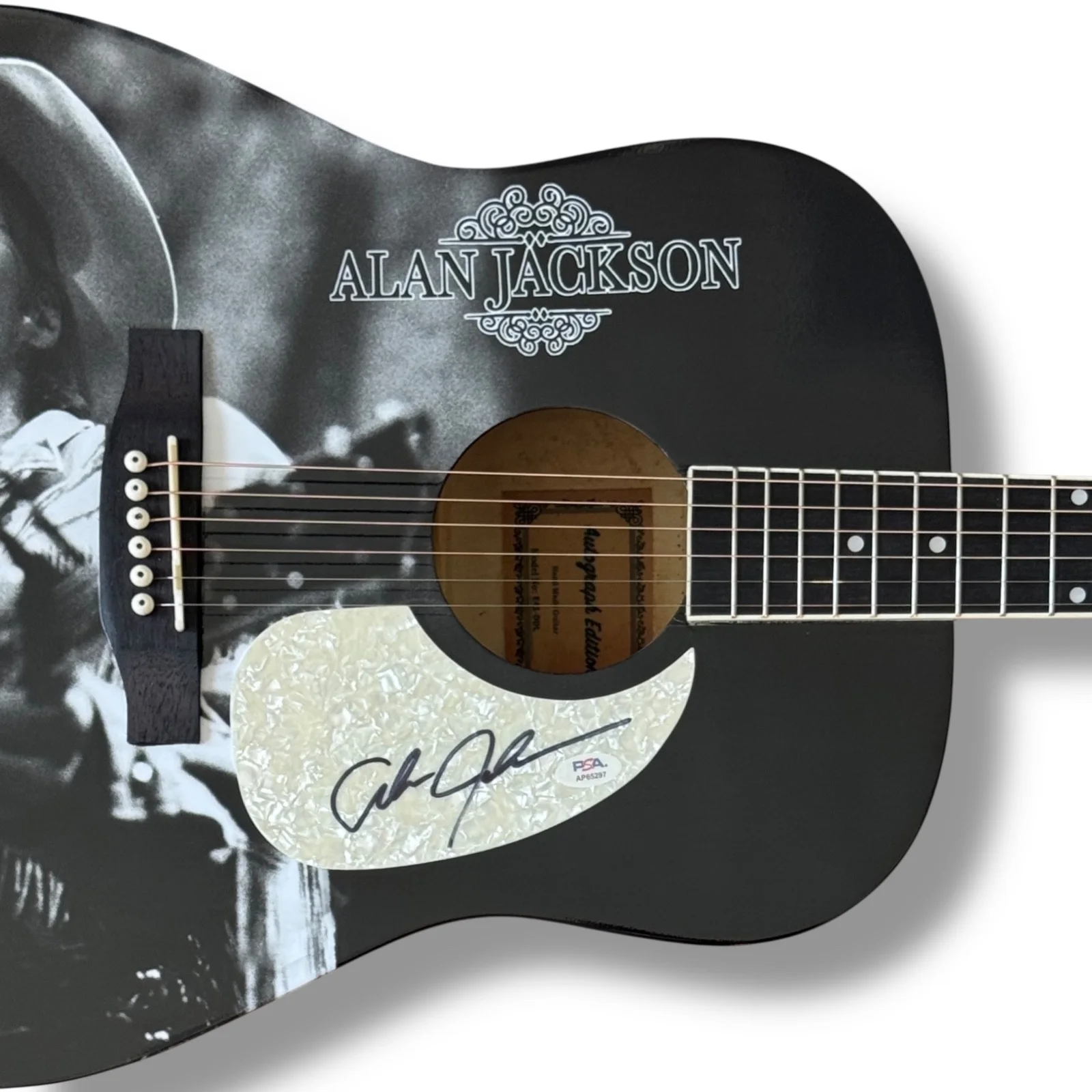 Alan Jackson Signed Guitar Custom Graphics PSA/DNA COA Remember When, image 2
