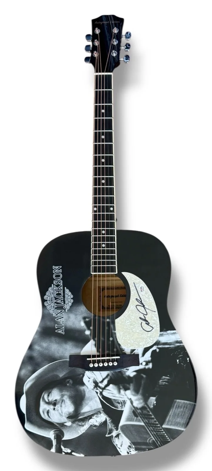 Alan Jackson Signed Guitar Custom Graphics PSA/DNA COA Remember When, image 3