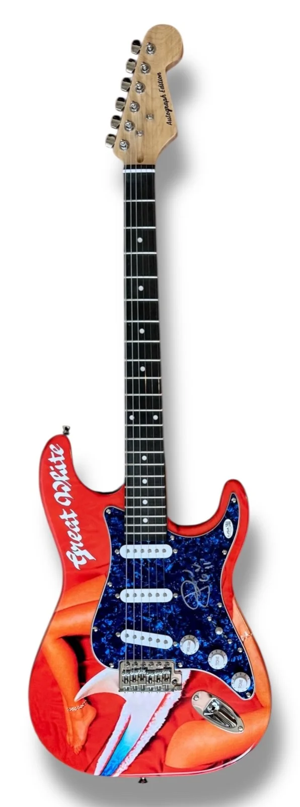 Jack Russell Signed Guitar Custom Graphics JSA COA Great White Twice Shy, image 3