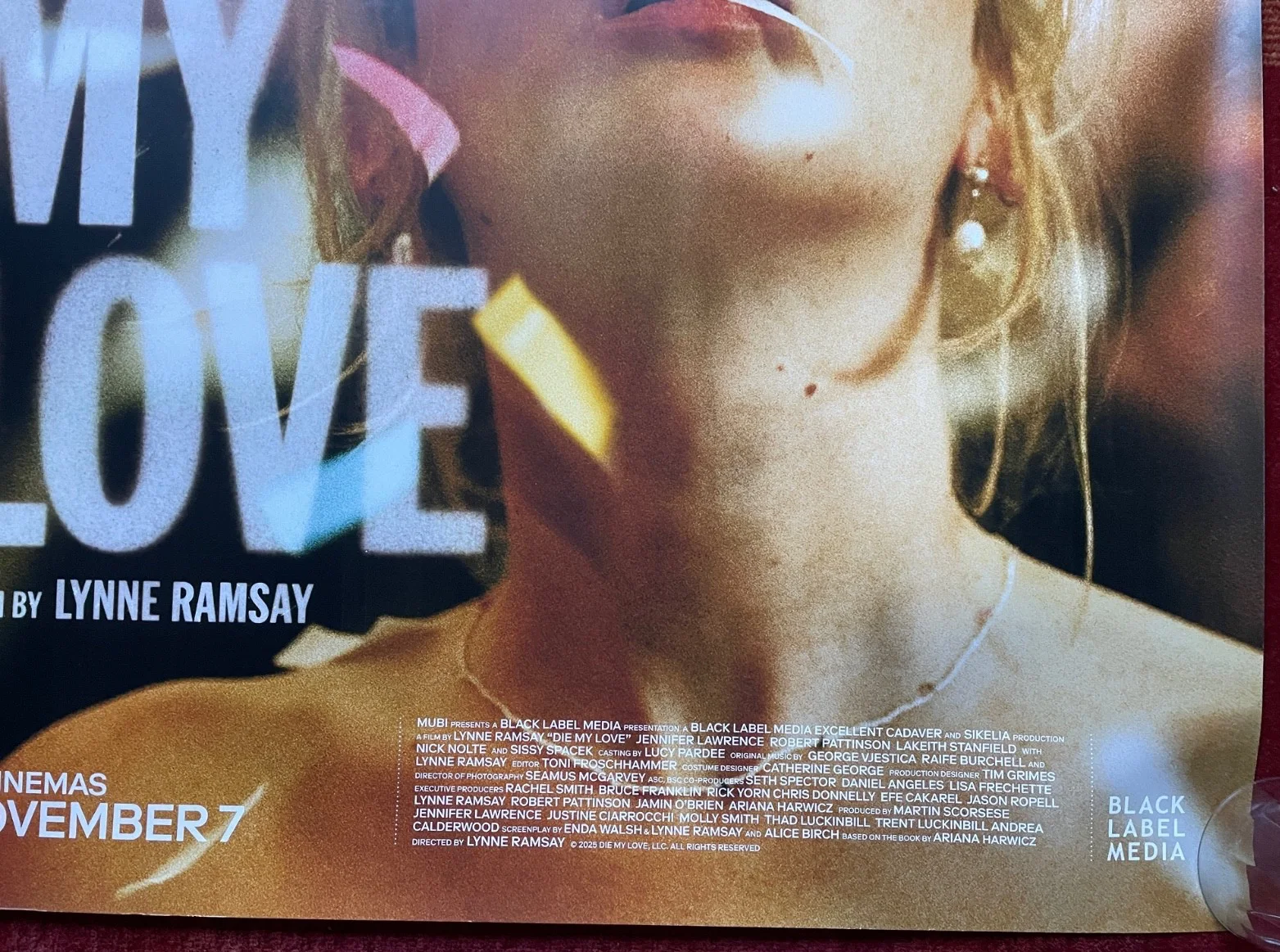 DIE MY LOVE (2025) Original UK Quad Movie Poster Jennifer Lawrence, изображение 5