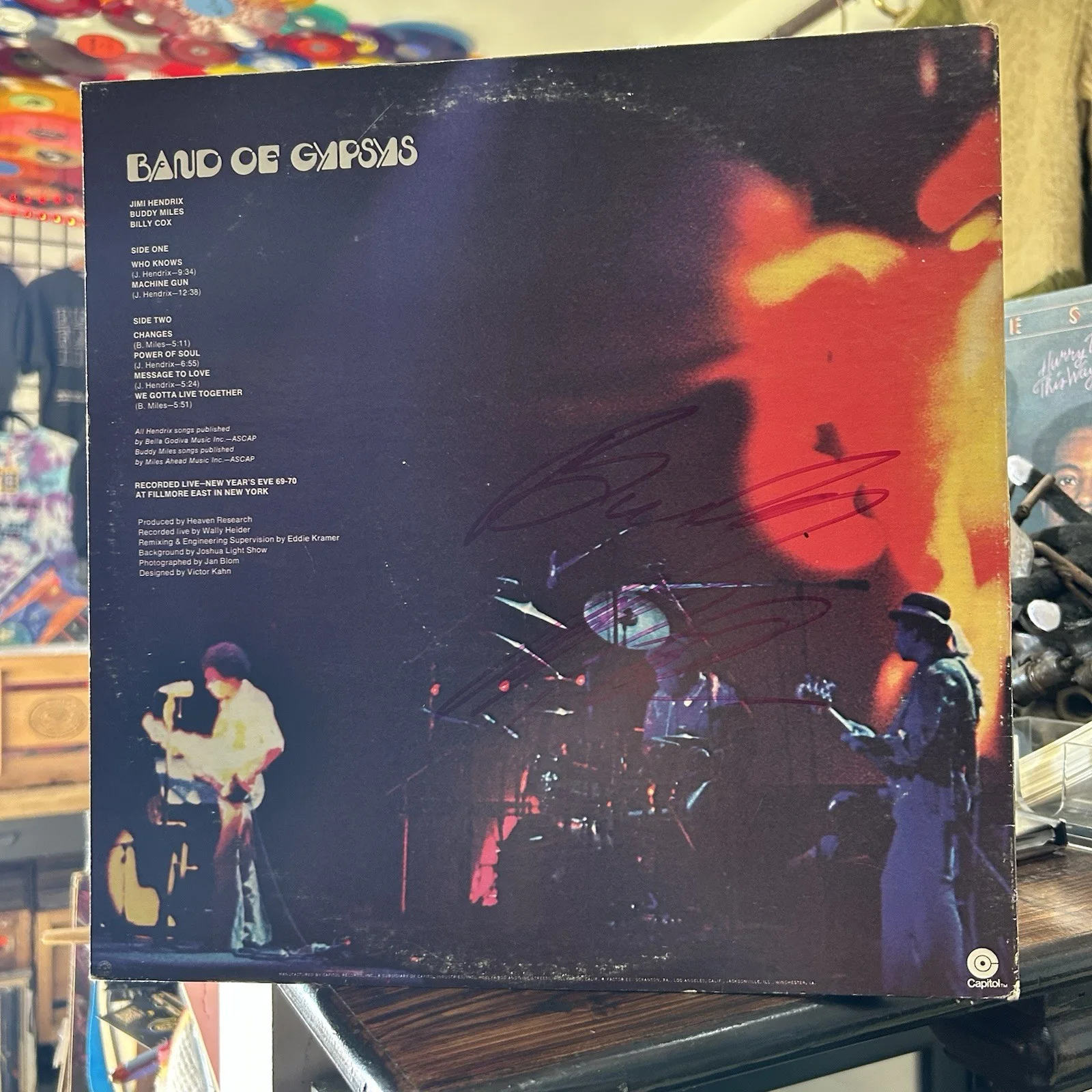 Buddy Miles Signature Autograph Band Of Gypsys RWB1 VP, изображение 2