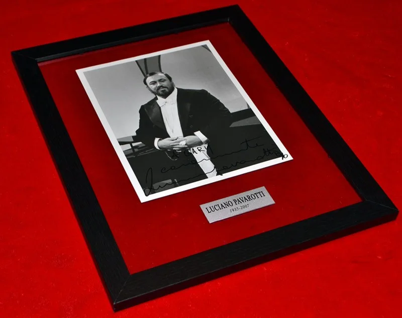LUCIANO PAVAROTTI Signed RARE Original Autograph, Frame, Plaque, COA UACC #228, изображение 5