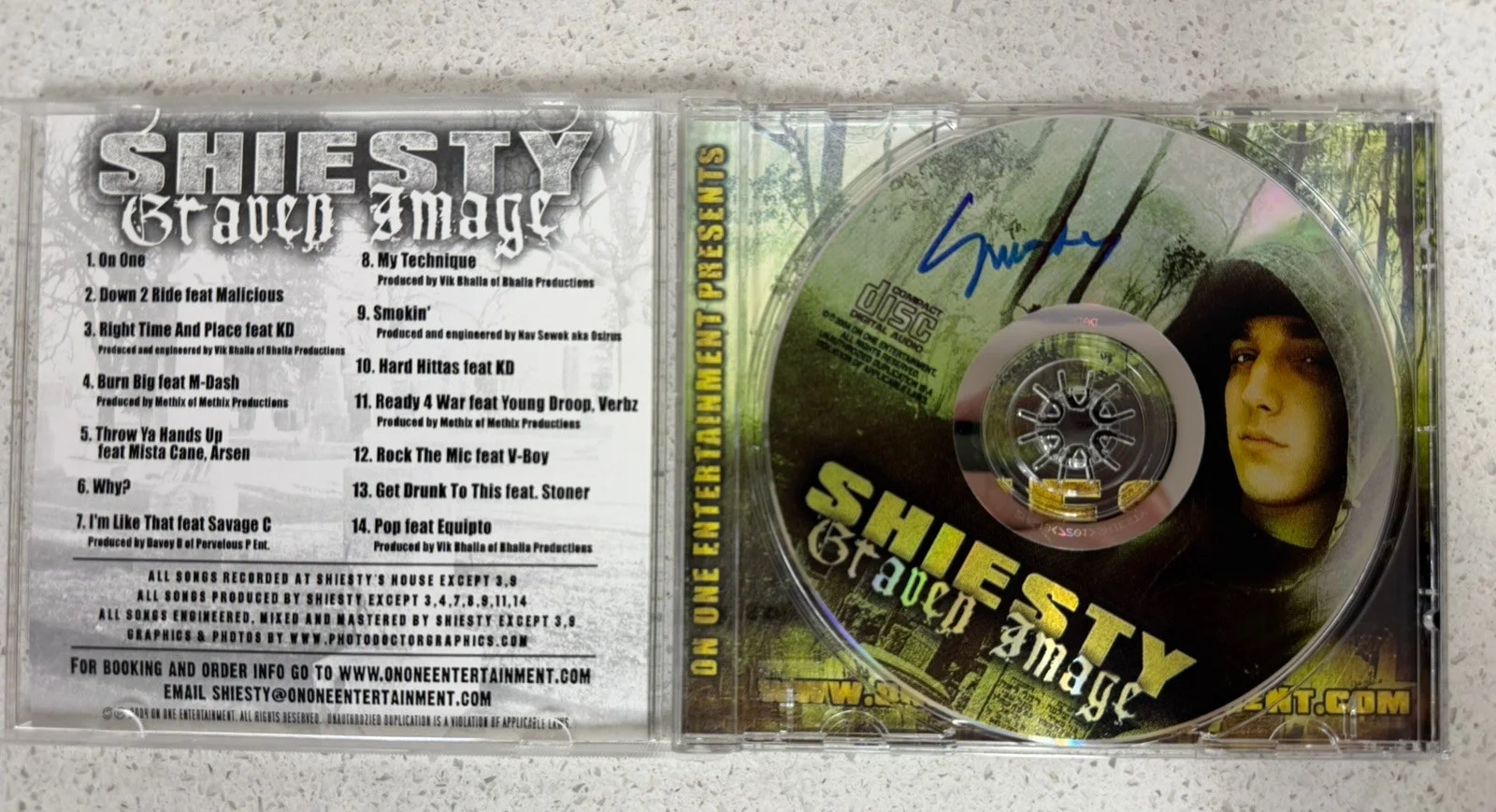 Shiesty- Graven Image 2004 Signed CD On One Entertainment, image 3