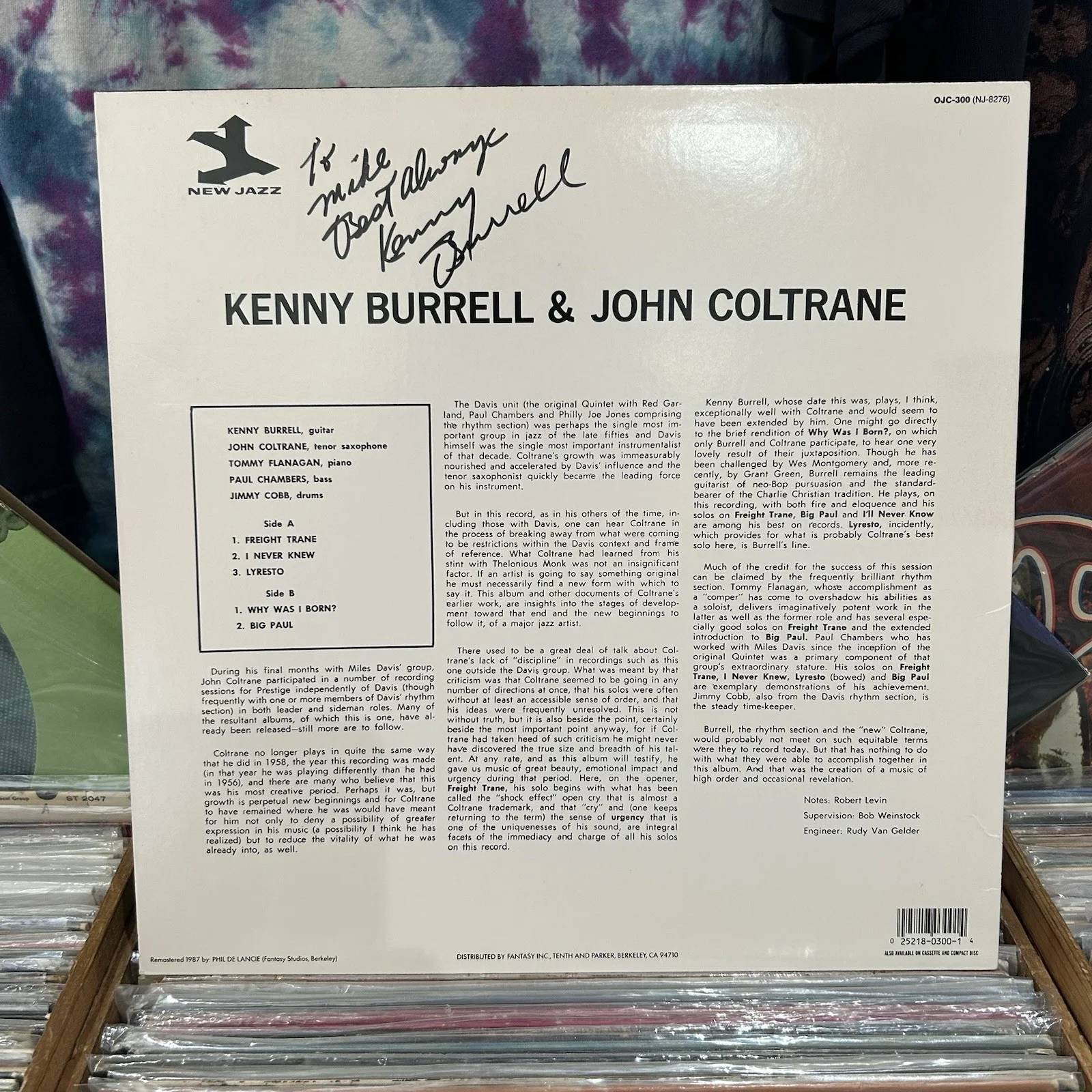 Kenny Burrell signed autographed LP SLEEVE & Newspaper Article RWB1 VP, изображение 2