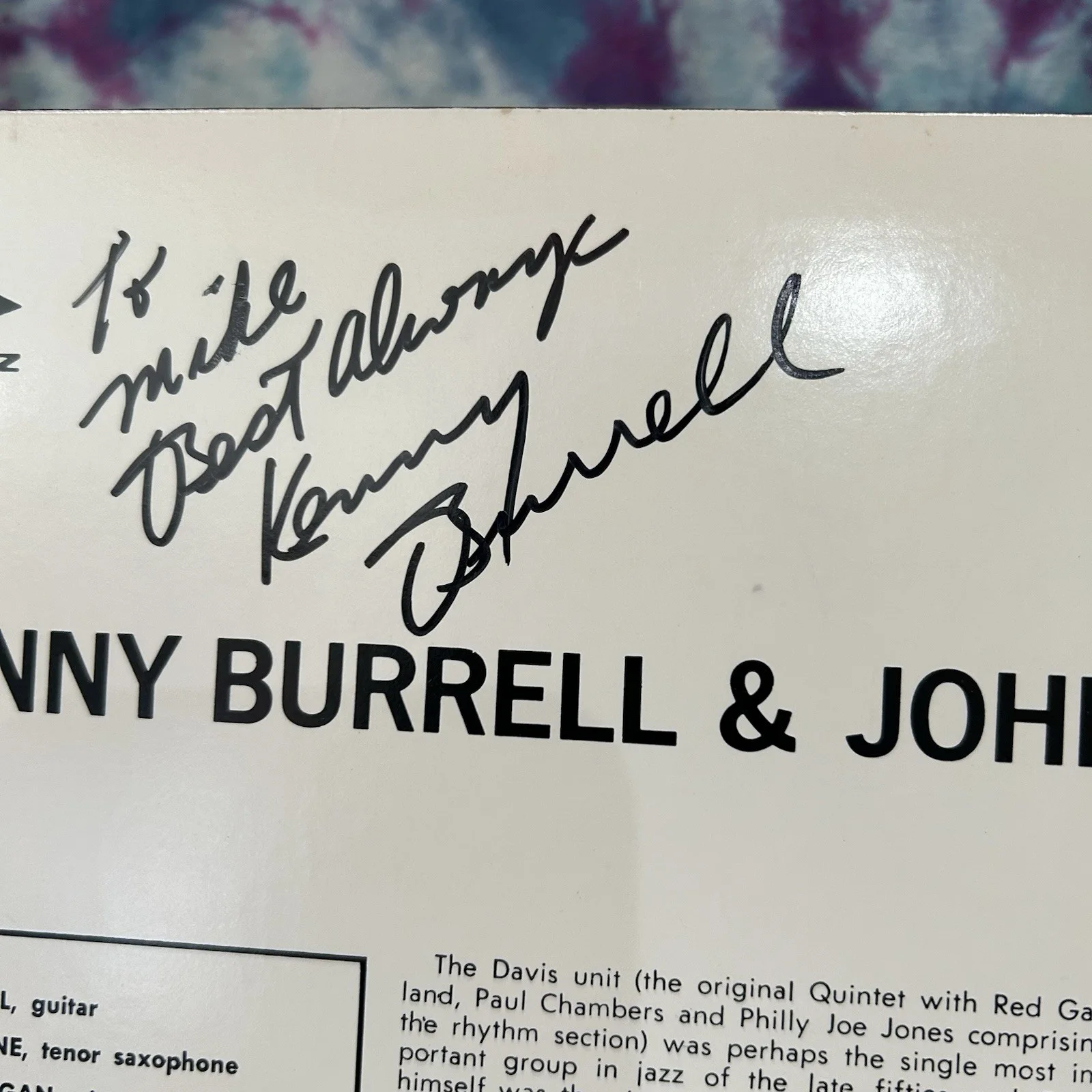 Kenny Burrell signed autographed LP SLEEVE & Newspaper Article RWB1 VP, изображение 3