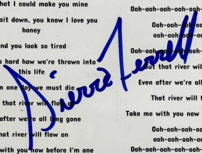 Sierra Ferrell Signed “In Dreams” Lyric Sheet Autographed JSA COA Certified, image 2