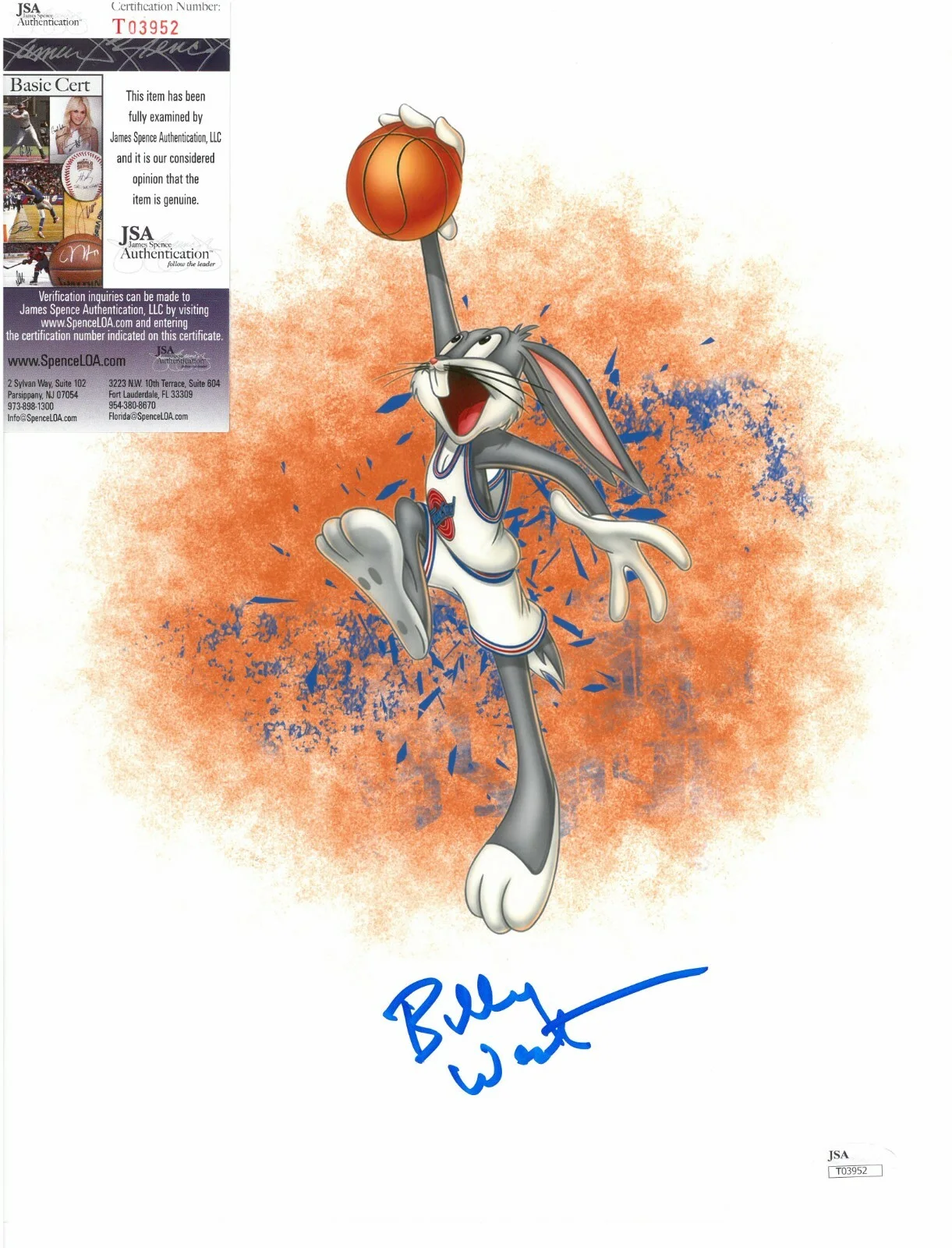 Billy West — Billy West Space Jam Bugs Bunny Signed 11x14 Photo Autographed JSA COA, image 2