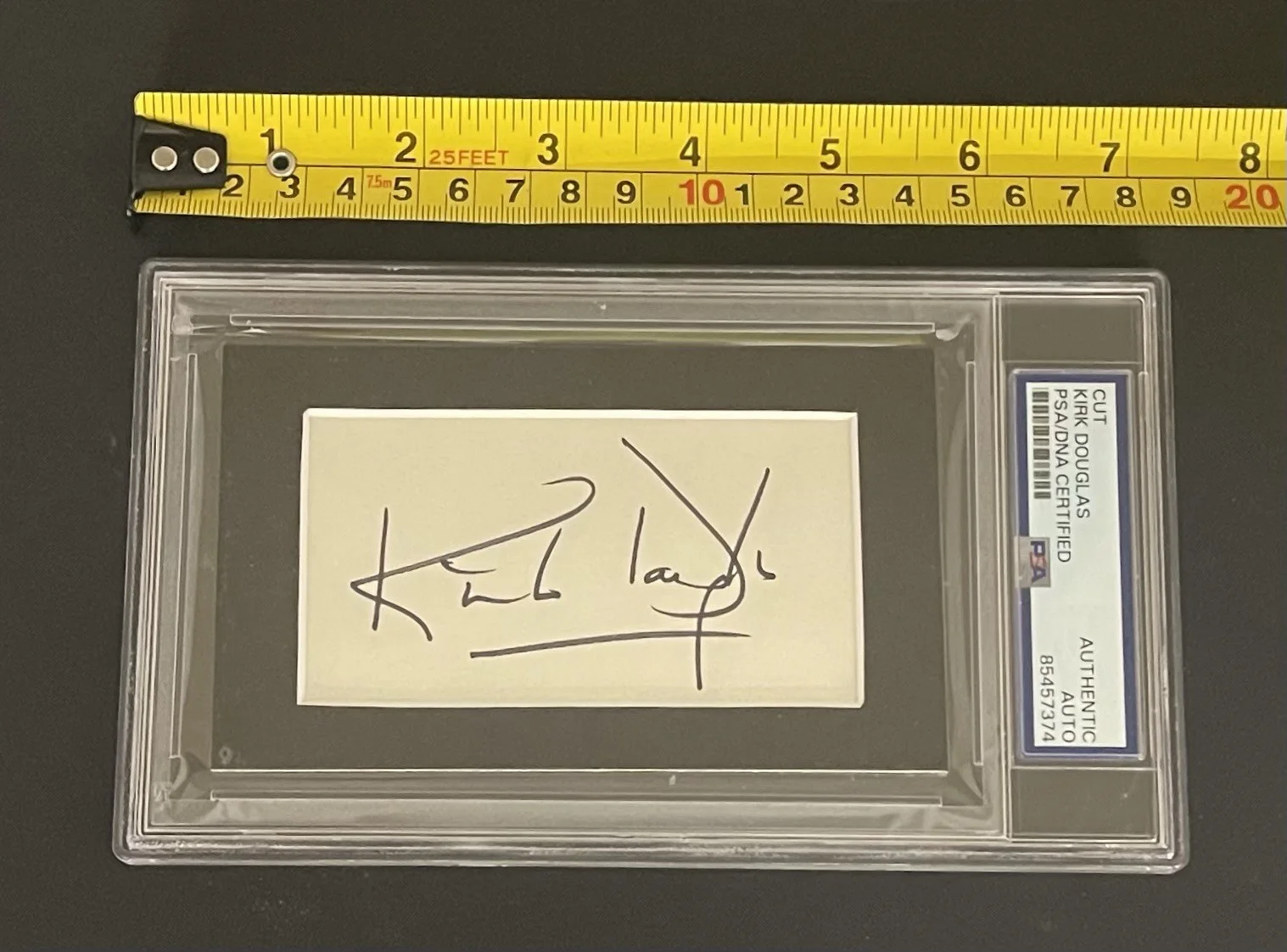 Kirk Douglas — Kirk Douglas PSA/DNA Signed Cut Signature 3x5 Autographed Slabbed Spartacus 74, изображение 4