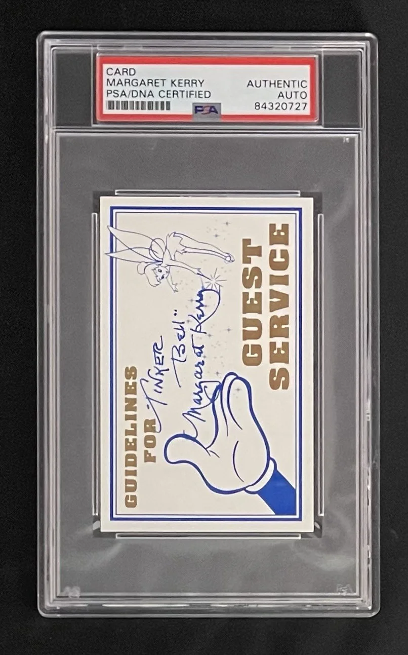 Margaret Kerry — Margaret Kerry Signed Guest Service Card Disney Autographed Slabbed PSA/DNA, изображение 2