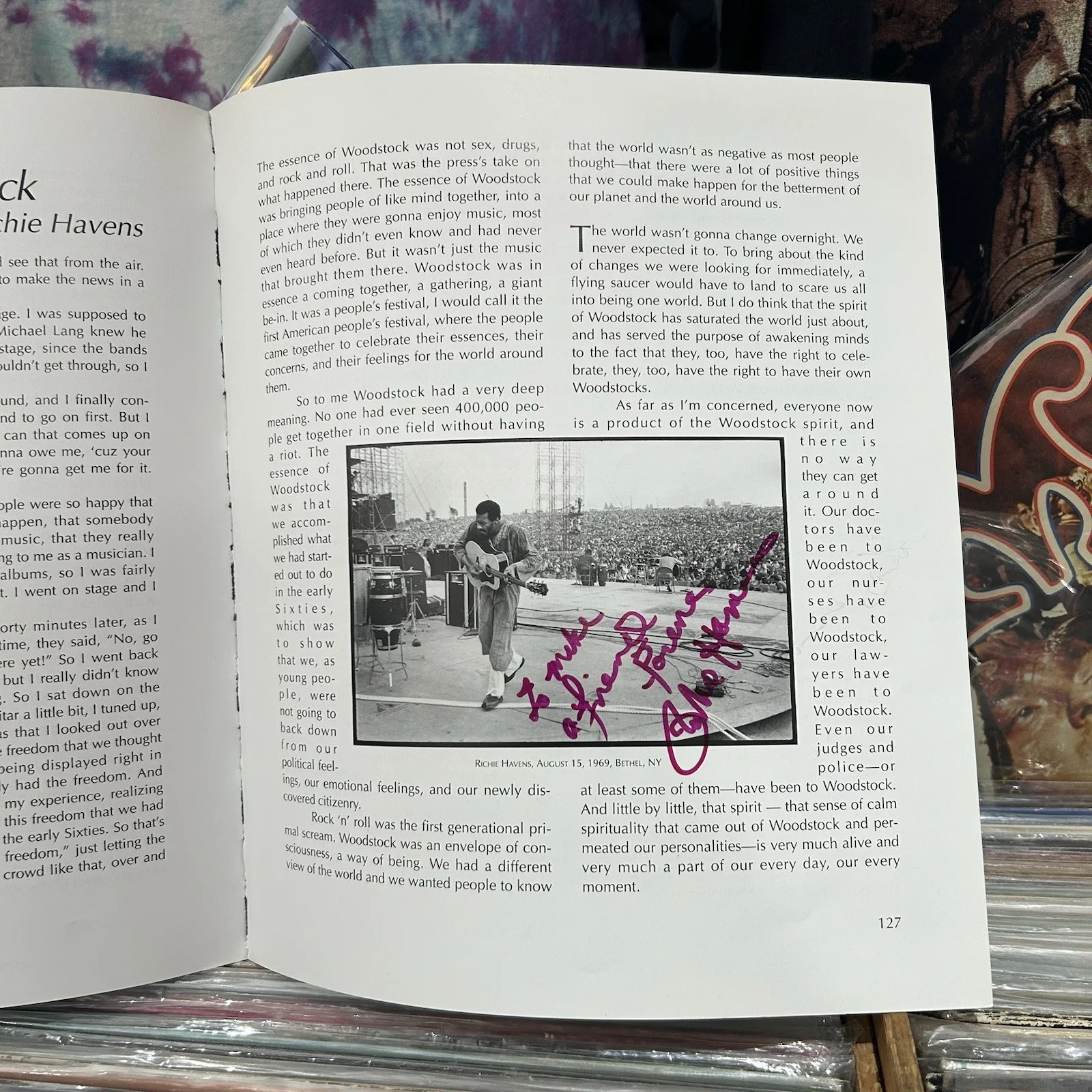 Richie Havens Signature Autograph Woodstock Article VP, image 3