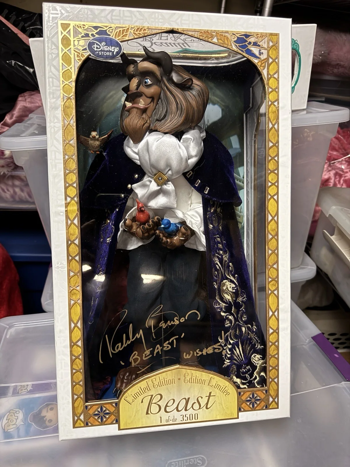 Robby Benson — Robby Benson , Beast , Signed Autographed , Beauty And The Beast Doll , Disney, изображение 3