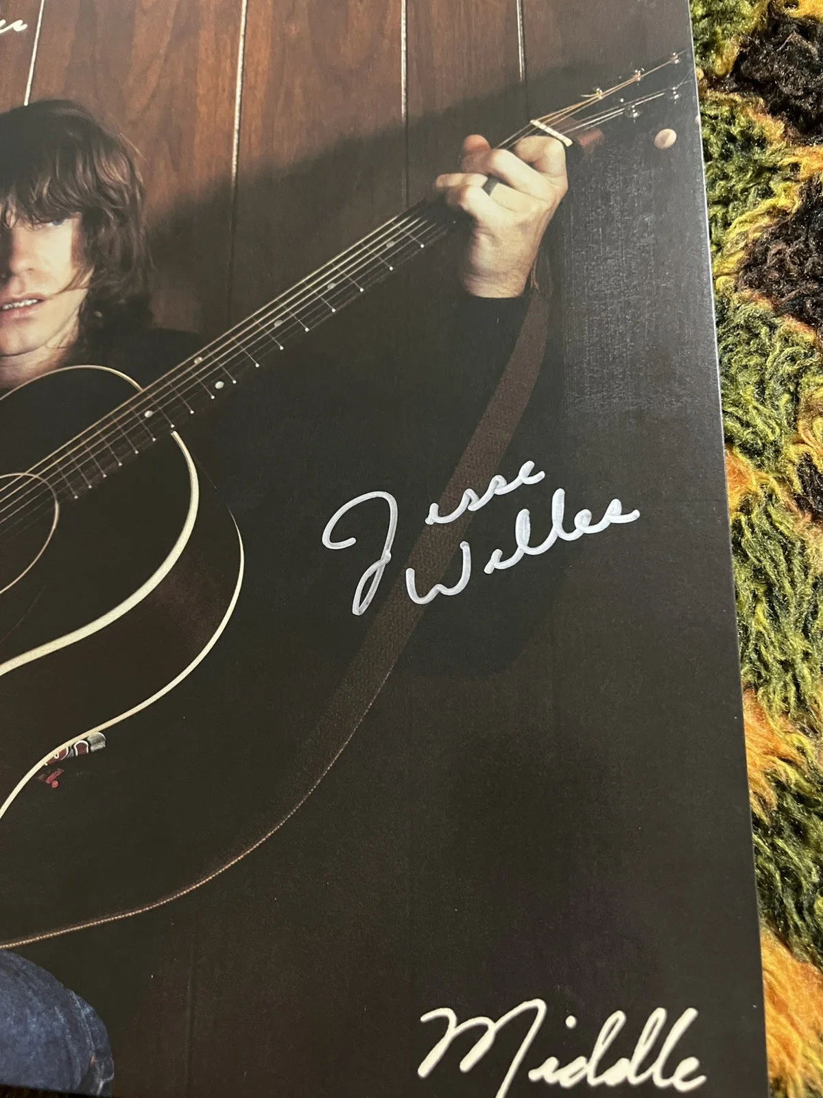JESSE WELLES - Middle SIGNED Autographed Vinyl LP Folk Singer, image 2