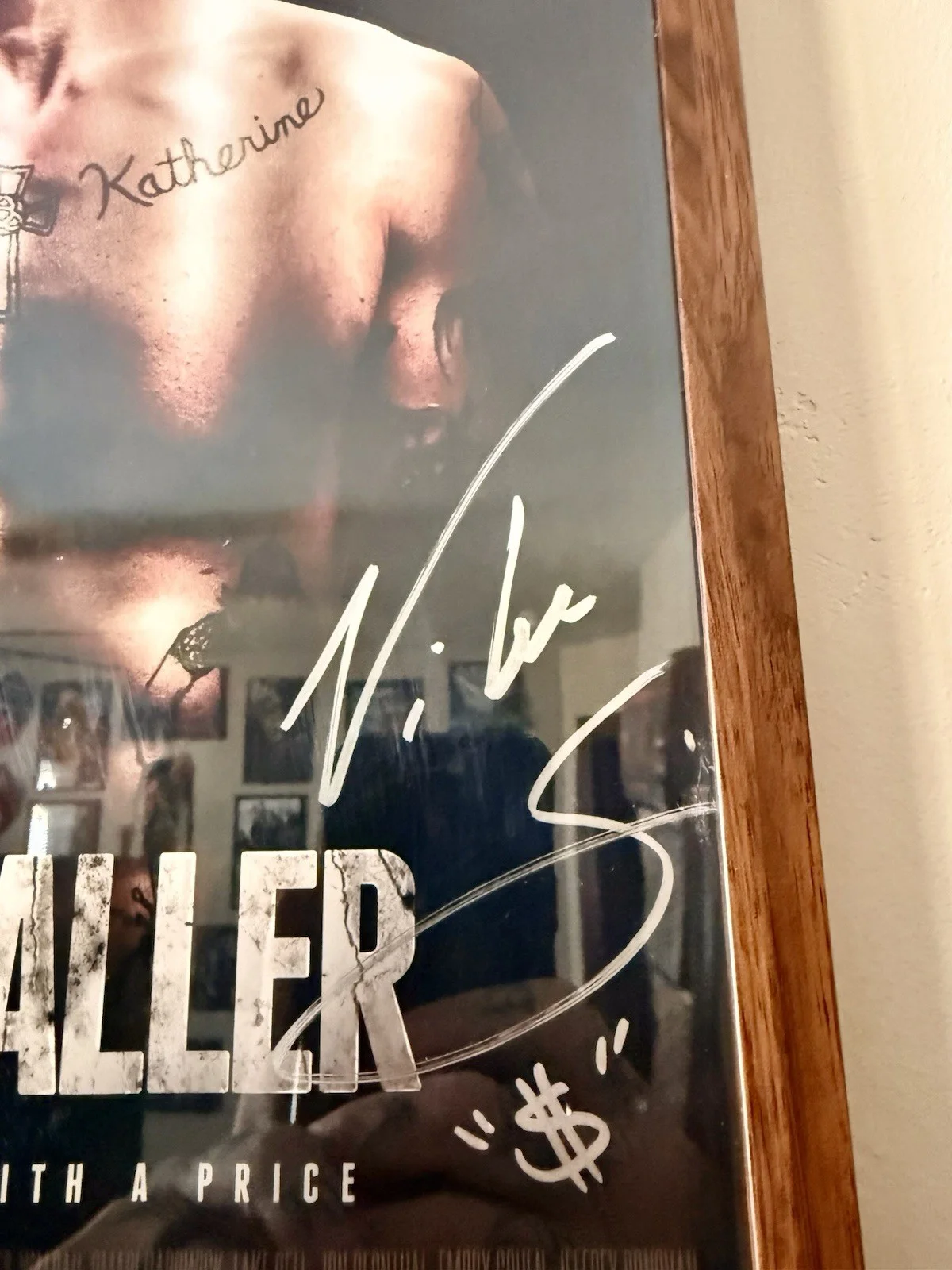 Shotcaller Movie Signed 11x17 Movie Poster Nikolaj Coster-Waldau Framed COA, изображение 2