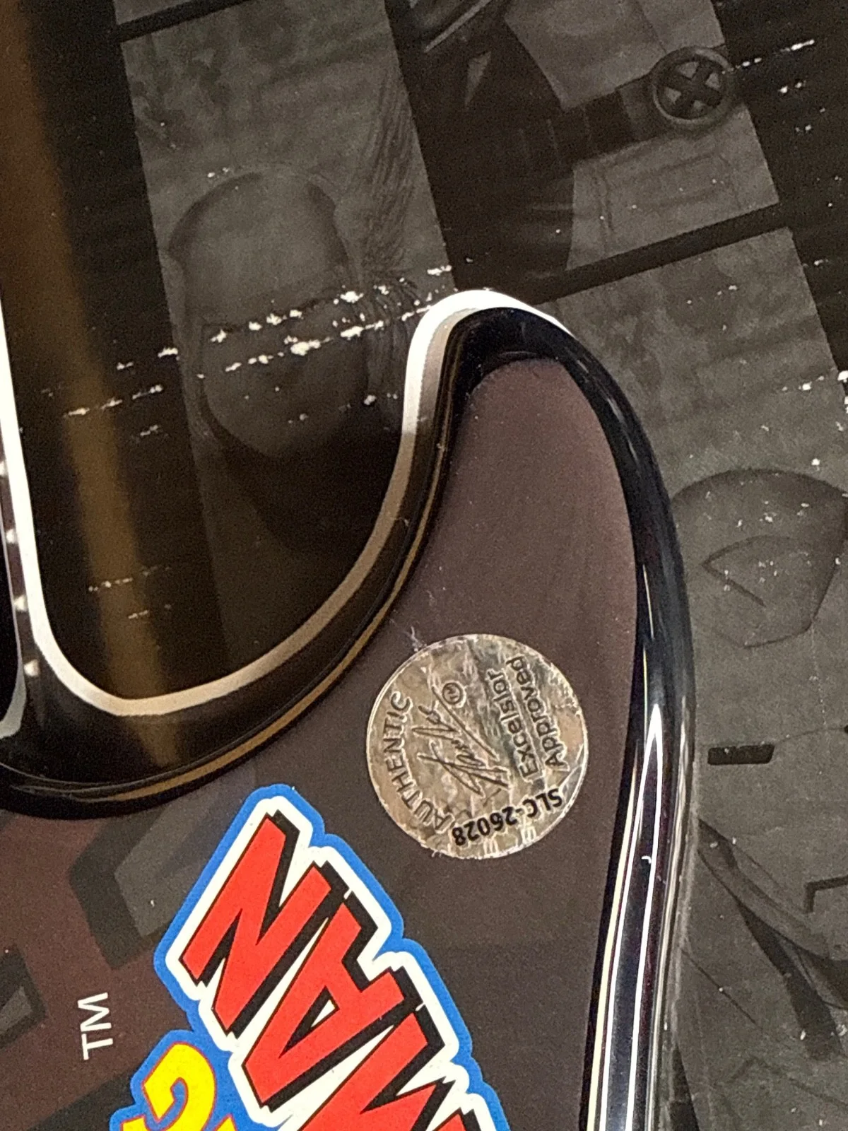 Stan Lee — Stan Lee Signed Spiderman Peavy Marvel Guitar 3/4 Size Stan Lee Authenticity, image 3