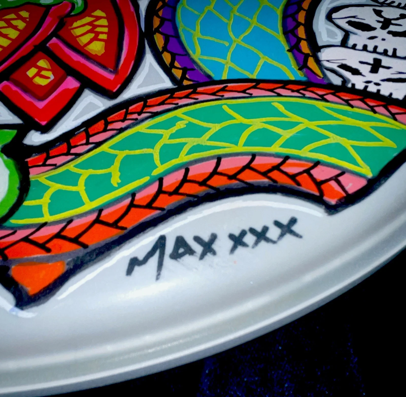 Max Cavalera Painted 15" Drumhead 1/1 Soulfly Sepultura Igor Iggor Conspiracy, image 3