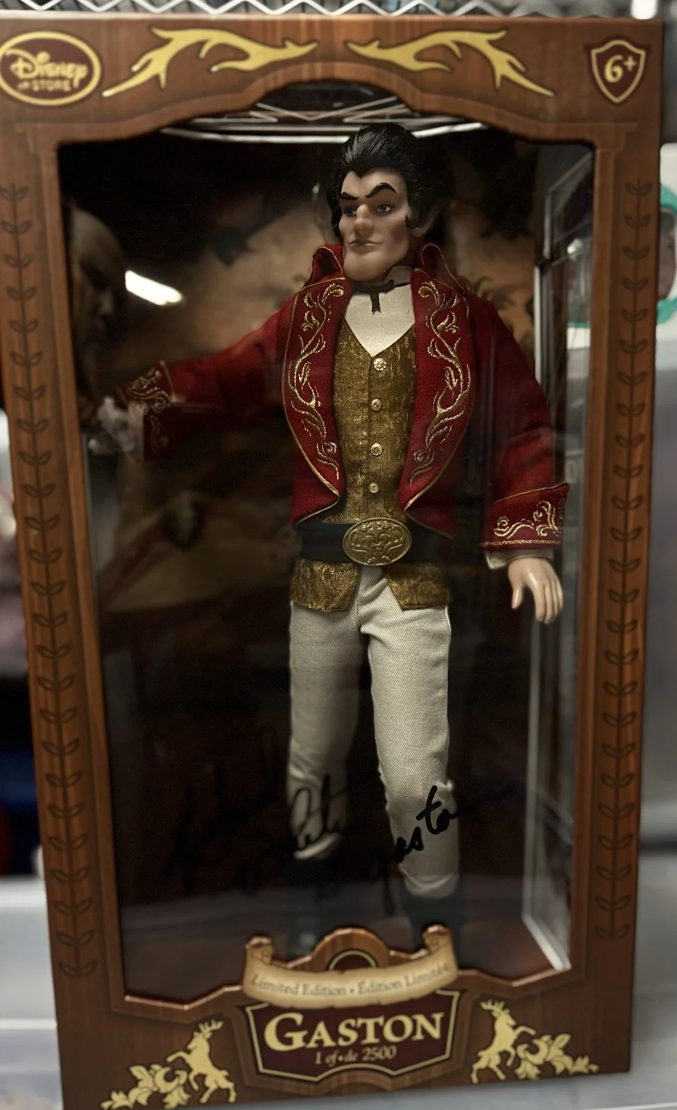 Richard White — Richard White , Gaston , Signed Autographed , Beauty And The Beast Doll , Disney