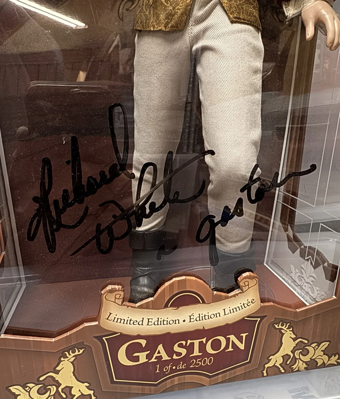 Richard White — Richard White , Gaston , Signed Autographed , Beauty And The Beast Doll , Disney, image 2