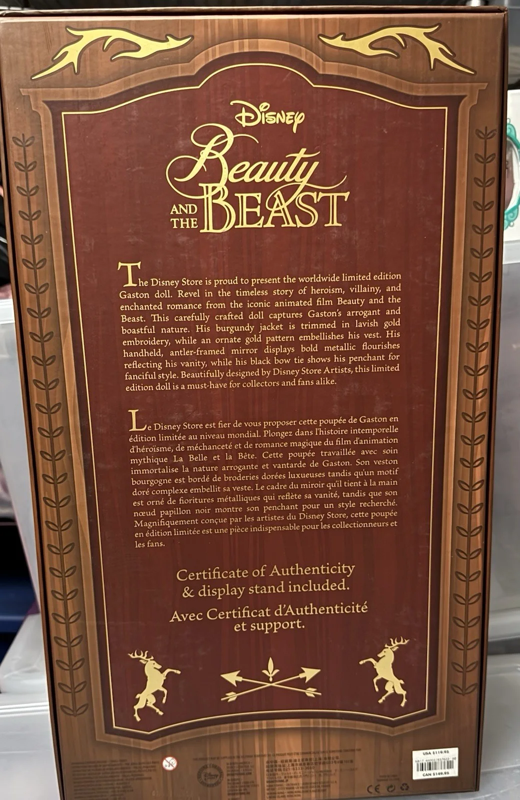 Richard White — Richard White , Gaston , Signed Autographed , Beauty And The Beast Doll , Disney, image 4