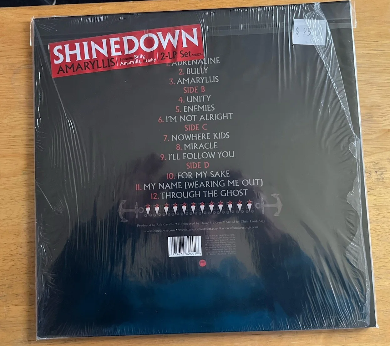 Shinedown Amaryllis Autographed Vinyl, image 2