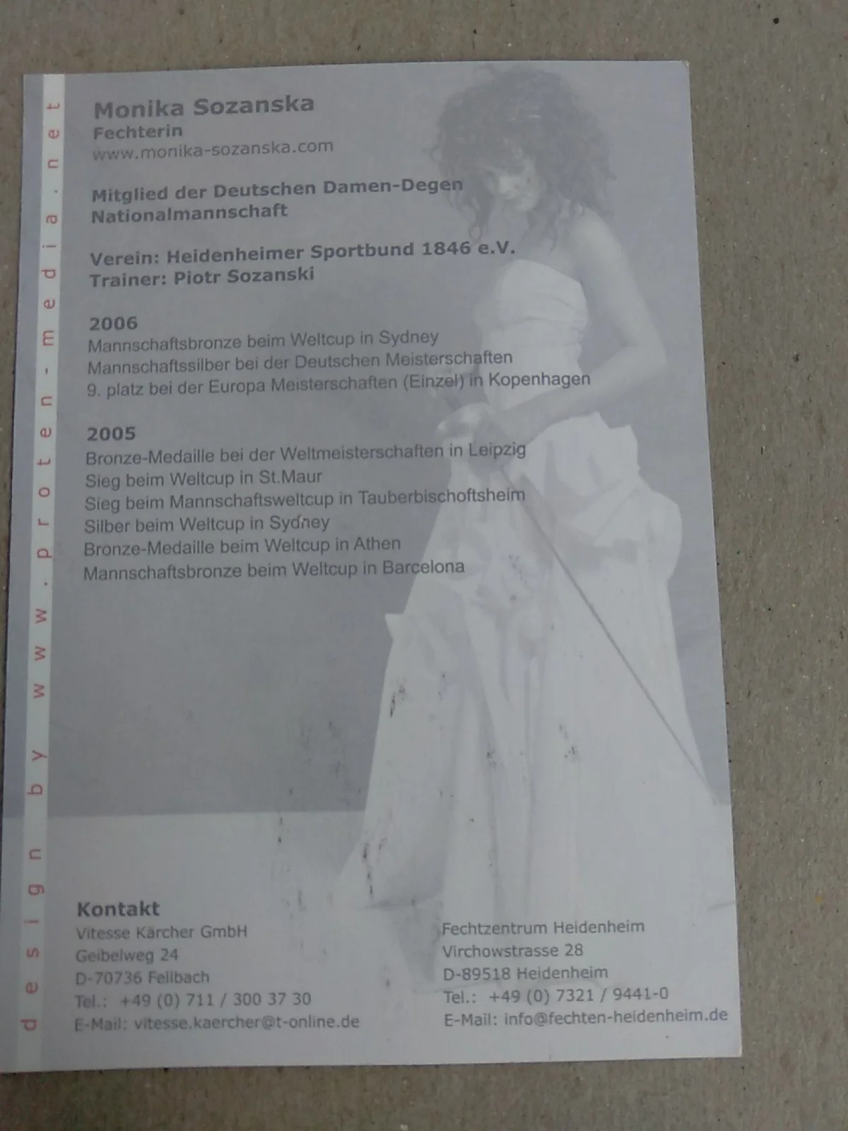 Monika Sozanska Signed Autograph 6x4in Flyer, image 4