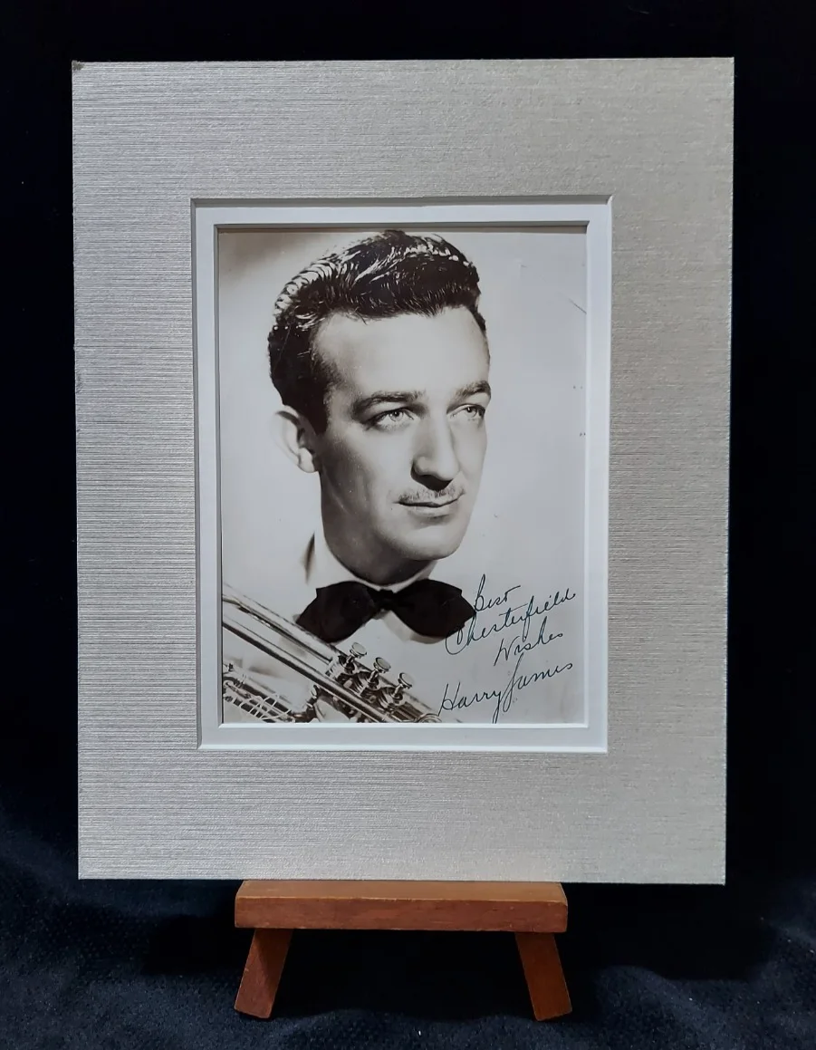 Big Band Leader Harry James Chesterfield Framed Matted Signed Photo W/ COA, image 2