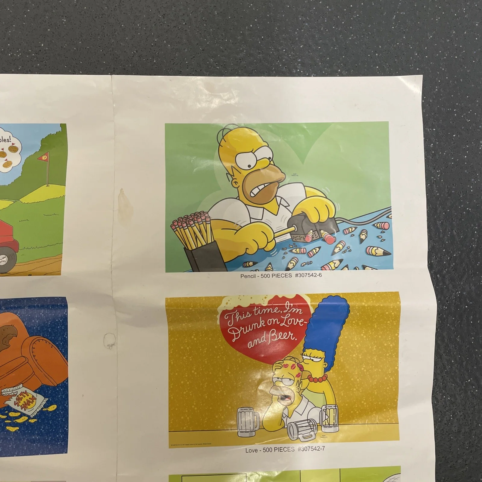 Vintage 2006 Simpsons Poster Sheet 20x30” Large Poster Folded Funny scenes, изображение 3
