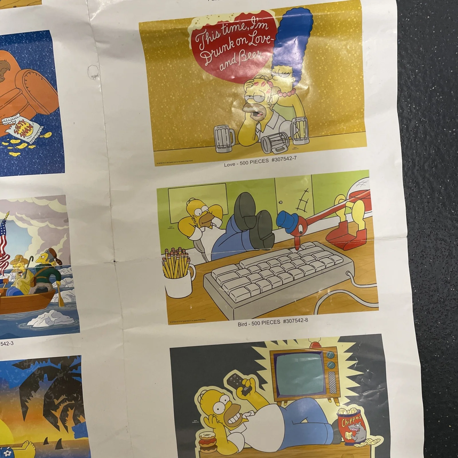 Vintage 2006 Simpsons Poster Sheet 20x30” Large Poster Folded Funny scenes, изображение 4