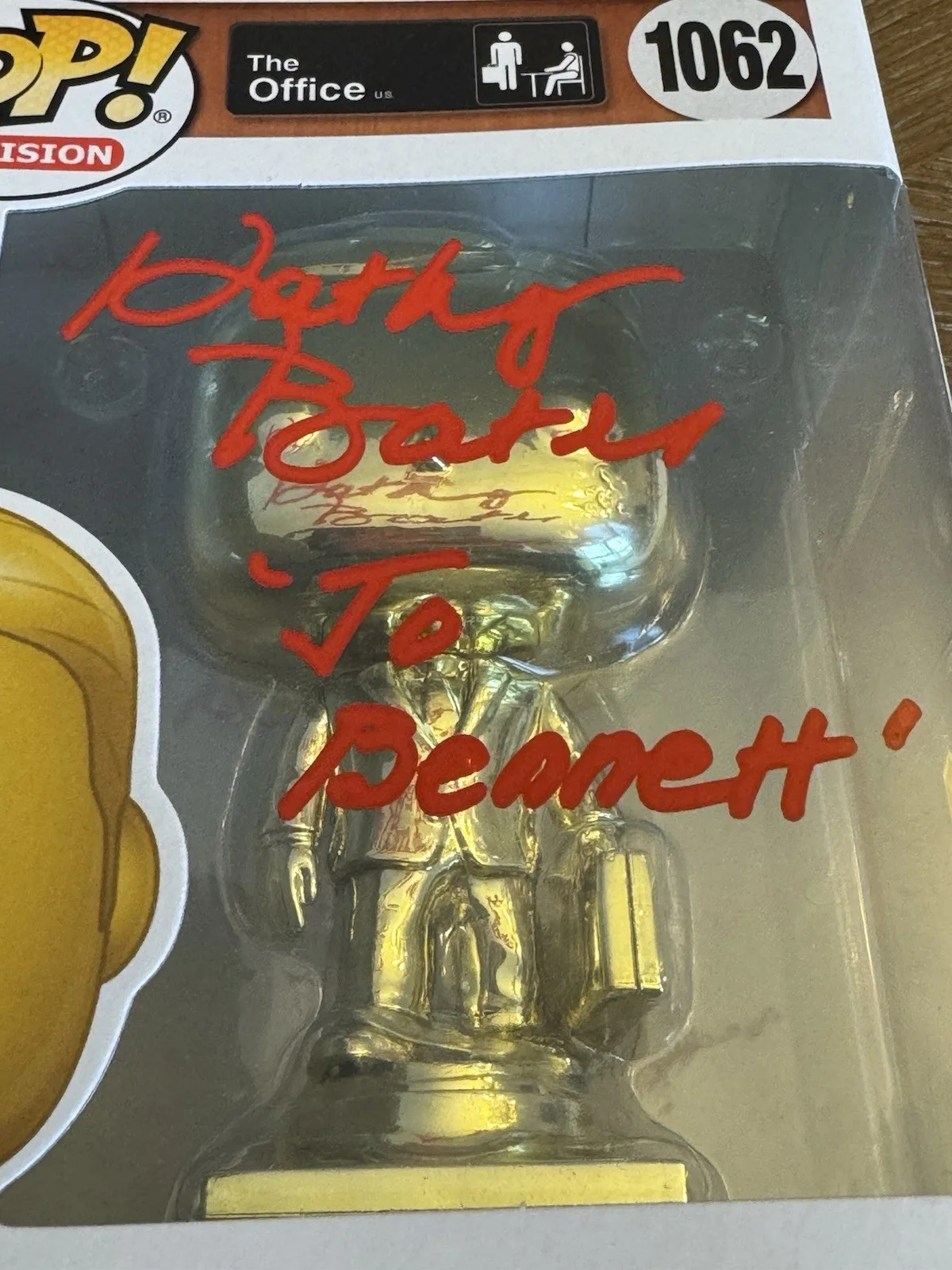 Kathy Bates Jo Bennet Signed The Office Dundie Award Funko Pop Beckett BAS COA, image 2