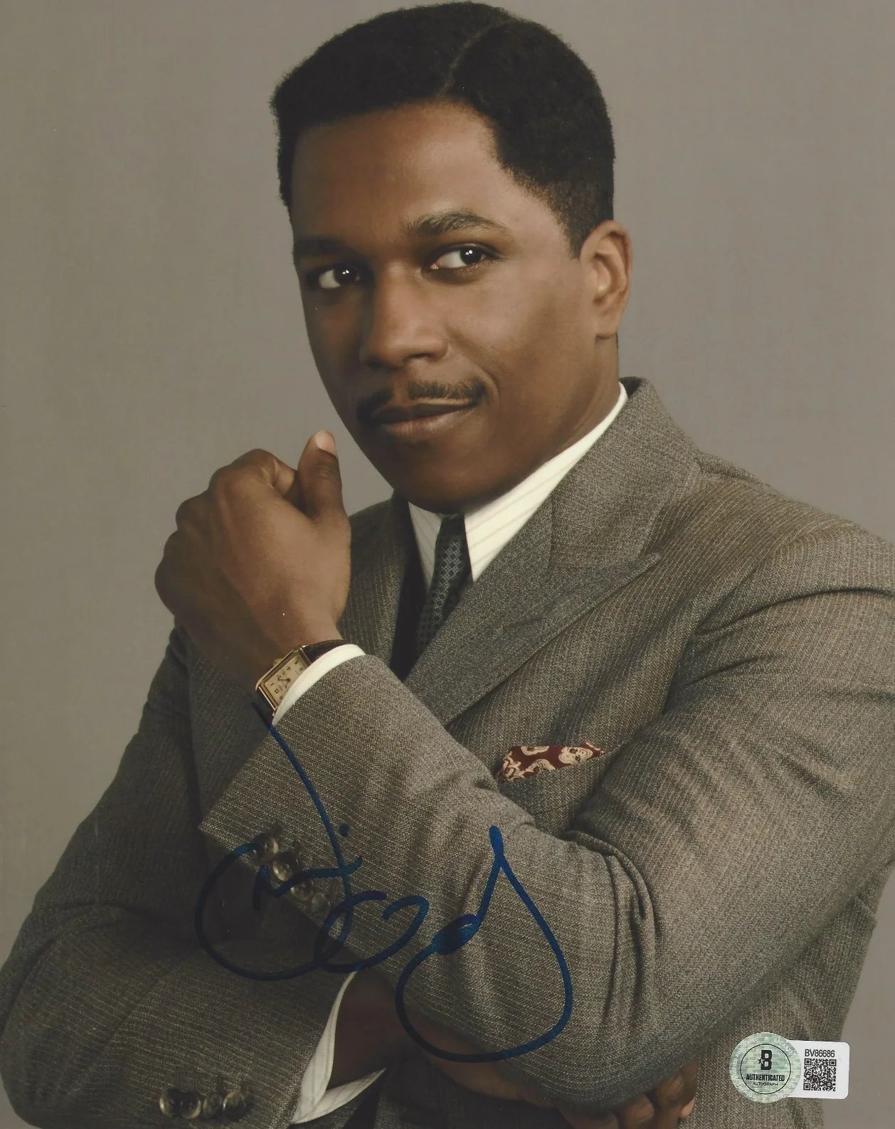 LESLIE ODOM JR SIGNED MURDER ON THE ORIENT EXPRESS 8x10 MOVIE PHOTO BECKETT COA, изображение 2