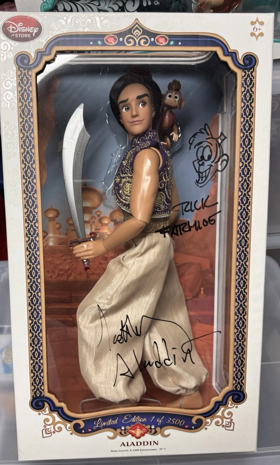 Scott Weinger — Scott Weinger , Aladdin, Signed Autographed , Aladdin Doll , Disney LE Disney