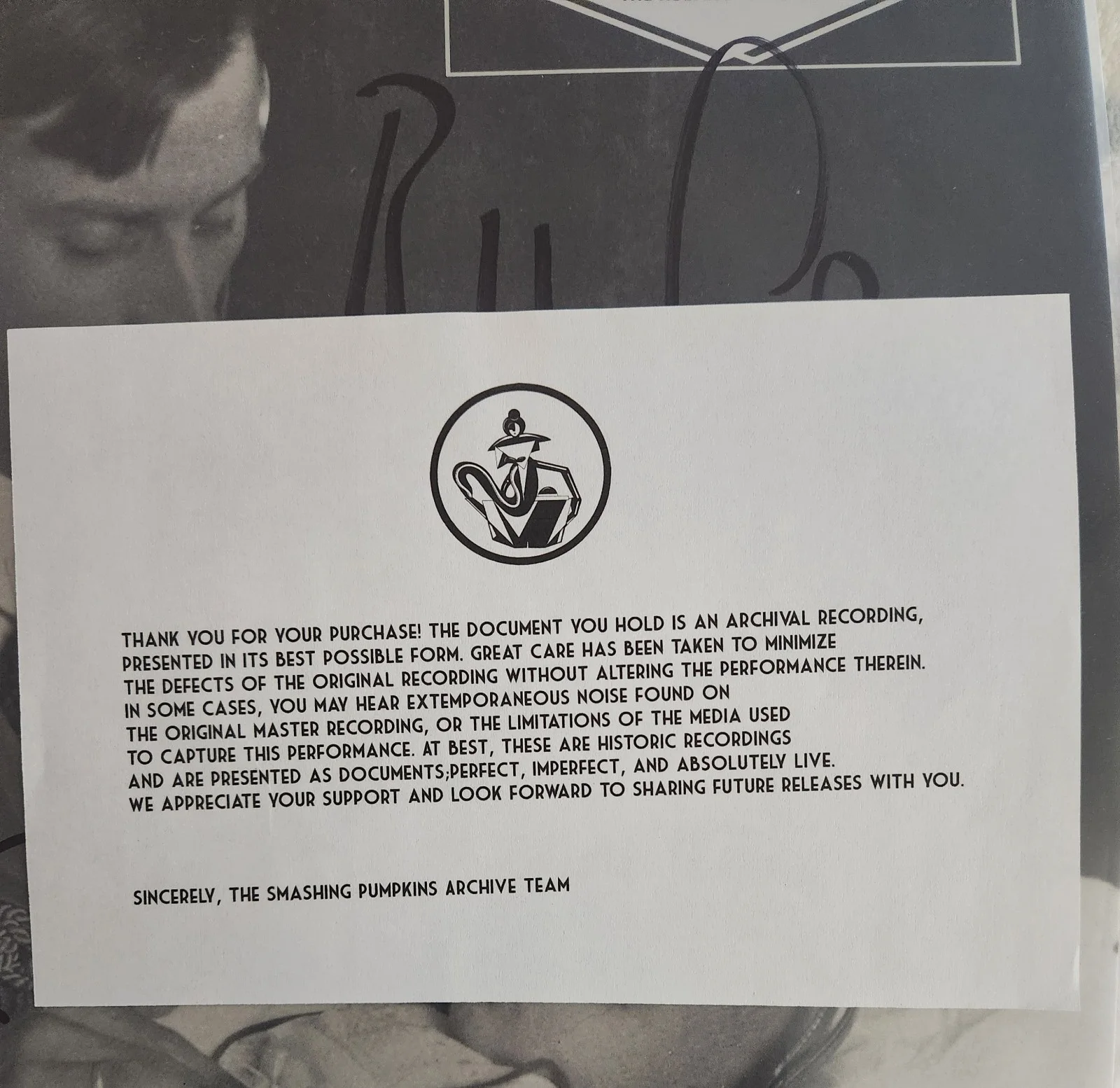 THE SMASHING PUMPKINS BAND SIGNED THE RUBANO TAPES Vol. 1 VINYL RECORDS MINT, изображение 5