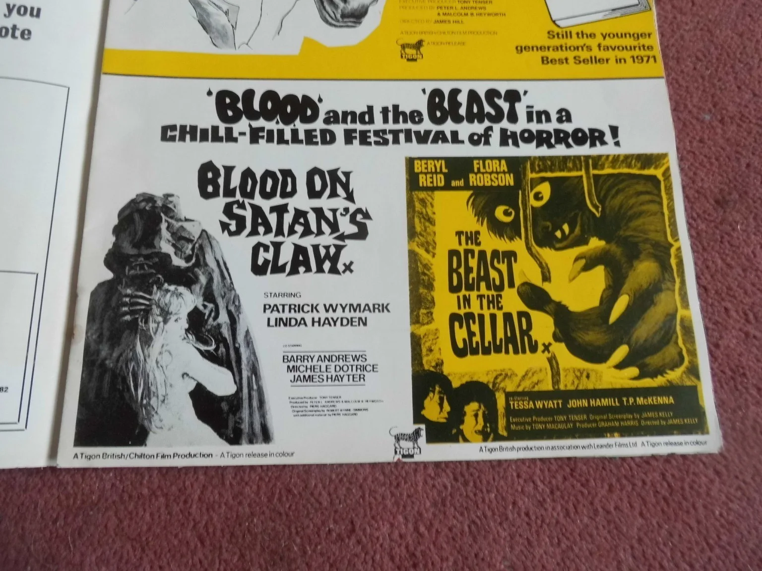 TODAY’S CINEMA (1971) UK mag HAMMER HORROR, COLLINSON TWINS, LINDA HAYDEN, image 3