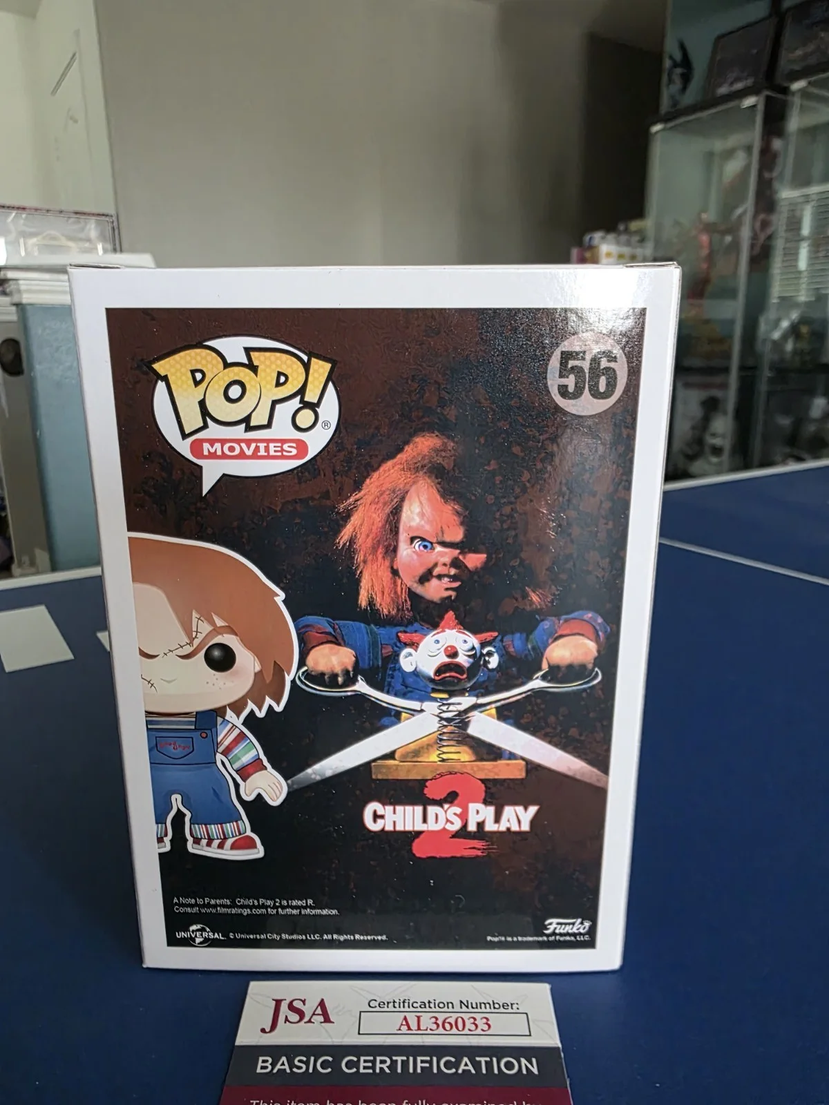 Alex Vincent Hand-Signed Child's Play 2 #56 Chucky Funko Pop JSA cert, изображение 3